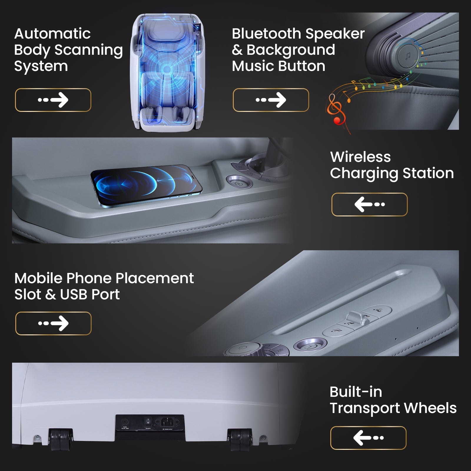 Costway-4D SL-Track Full Body Massage Chair, Zero-Gravity Design