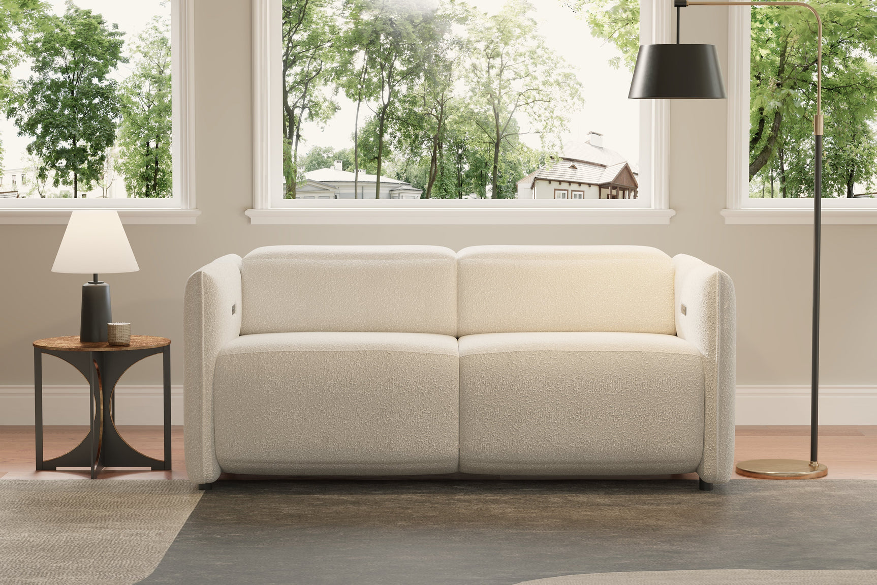 Alexandra Boucle Recliner Sofa