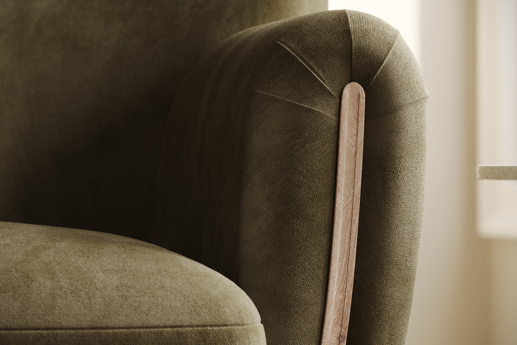 Emerald Velvet Fabric Accent Chair