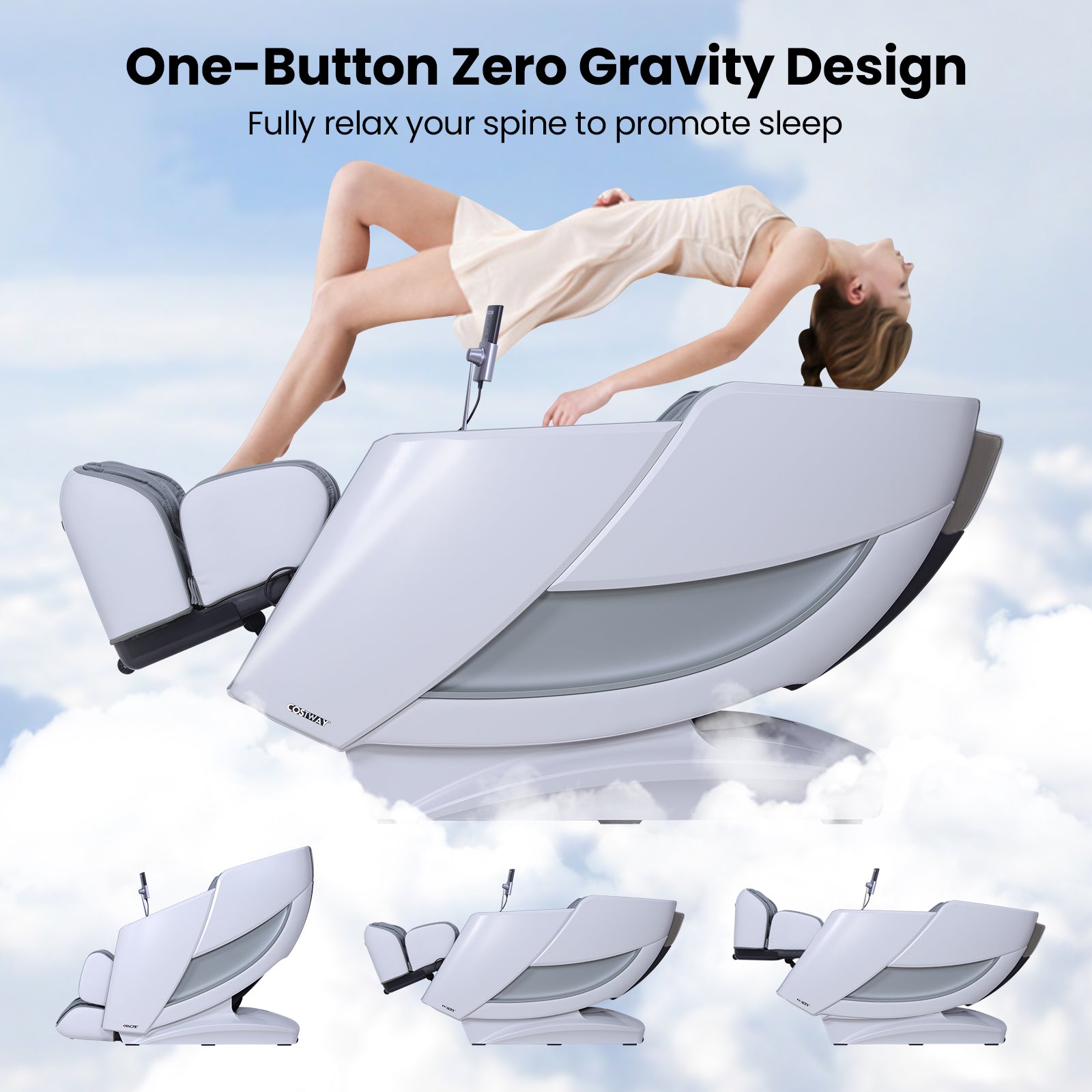 Costway-4D SL-Track Full Body Massage Chair, Zero-Gravity Design