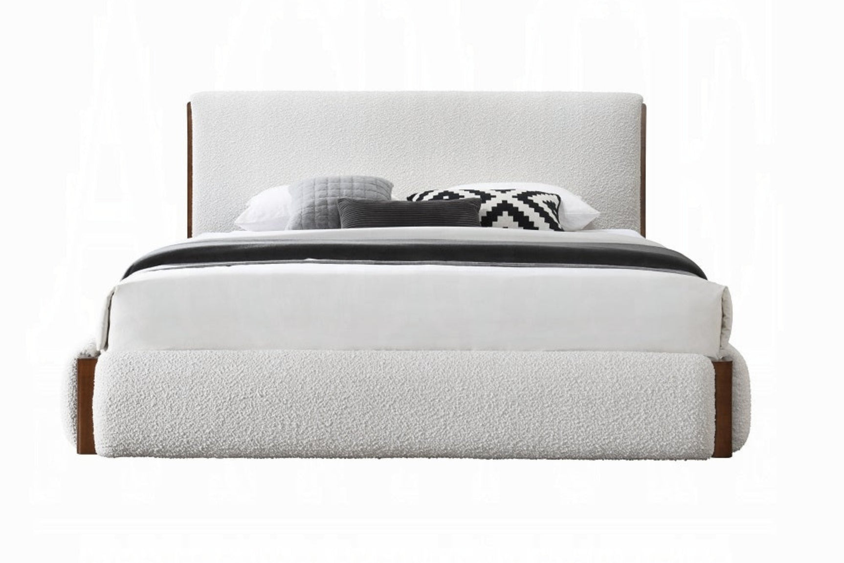 Reggie Upholstered Platform Bed - Cream