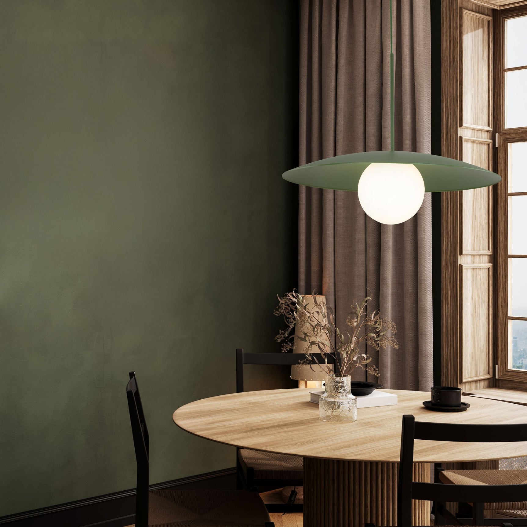 Slate Mid-Century Modern Pendant Ceiling Light for Kitchen Island, Dining Room & Statement Interior Lighting