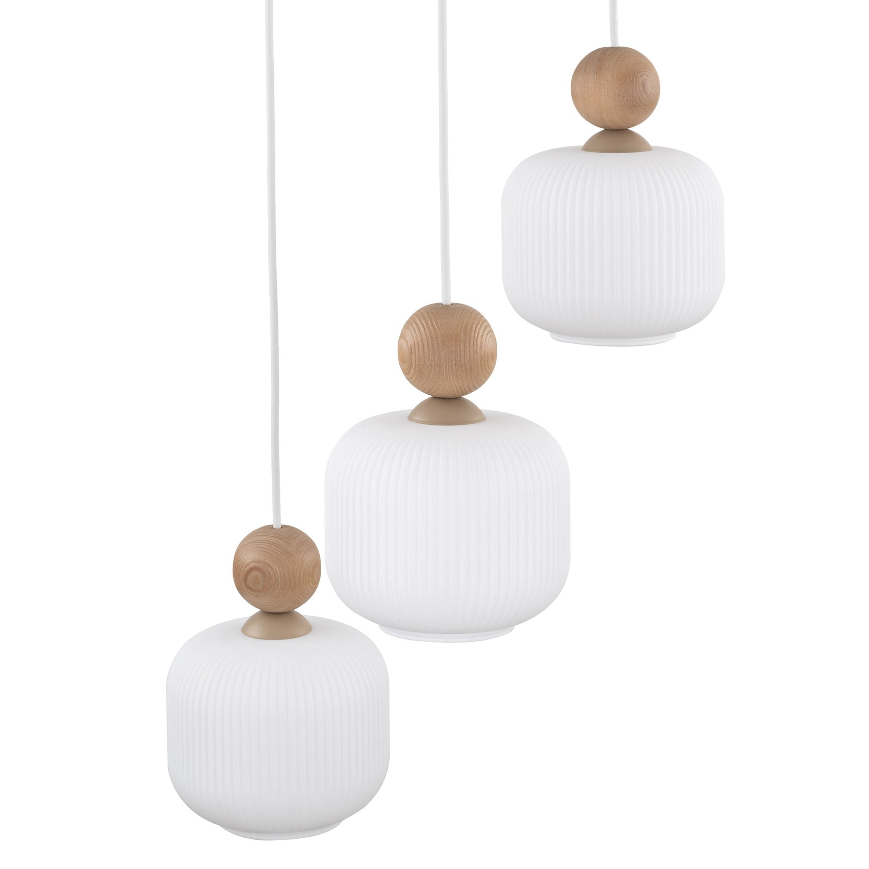 Ballo Scandinavian 3-Light Pendant Ceiling Light Fixture for Kitchen Island, Dining Room & Living Room