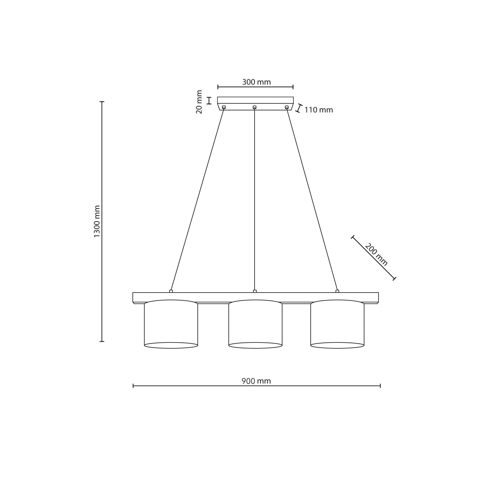 Varo Scandinavian Minimalist Pendant Ceiling Light for Kitchen Island, Dining Room & Modern Interiors