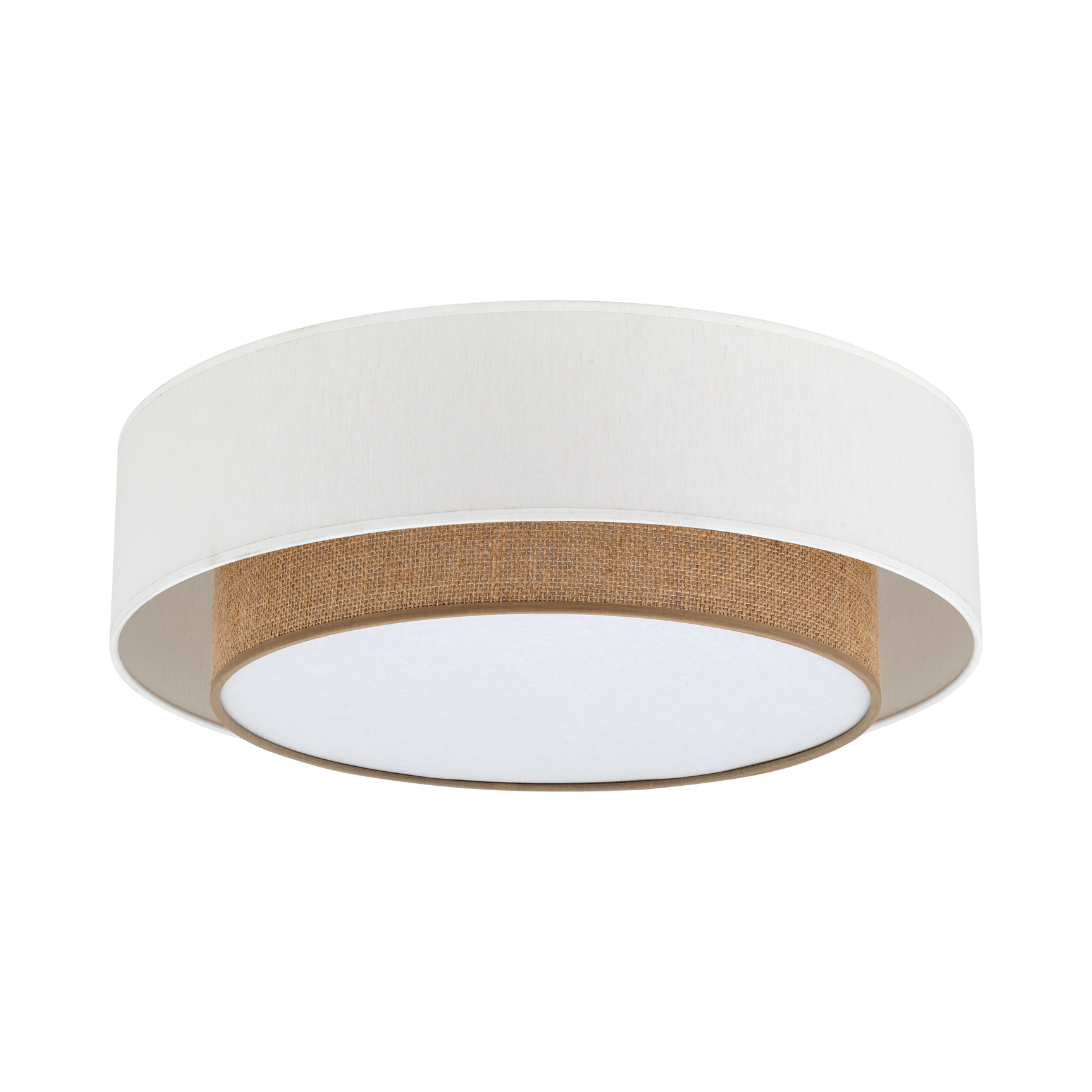CALISTO JUTE Natural Woven Flush Mount Ceiling Light Fixture for Kitchen, Hallway & Living Room – Scandinavian Minimalist Lighting