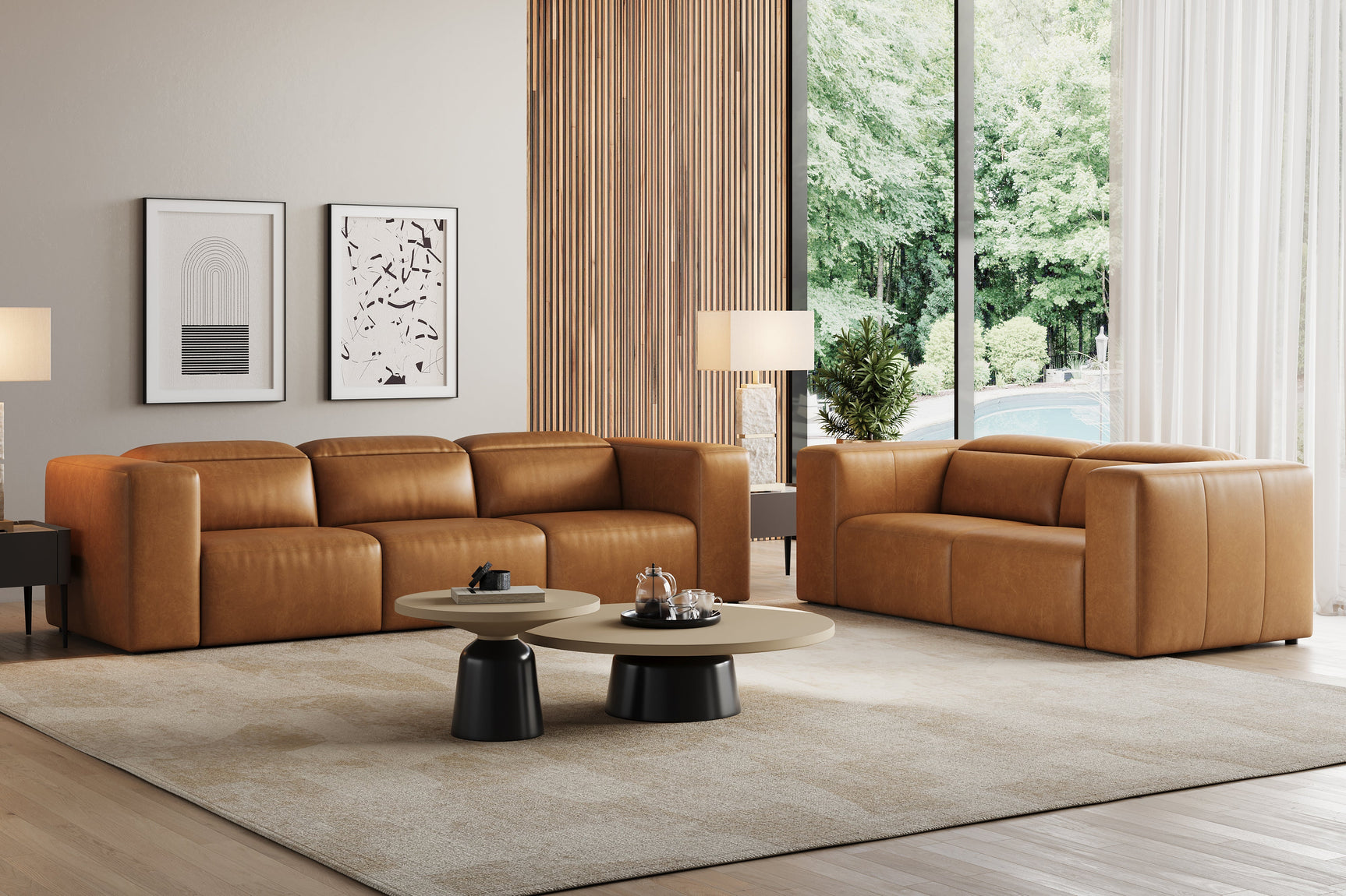 Eden Leather Dual Recliner Sofa