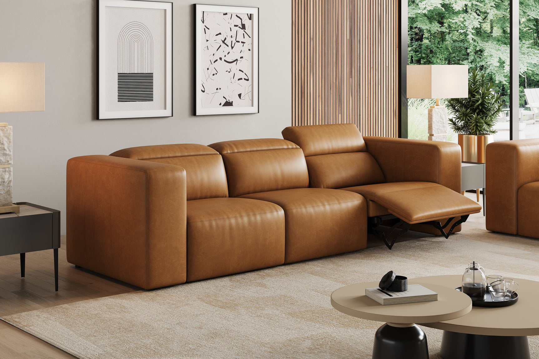 Eden Leather Dual Recliner Sofa