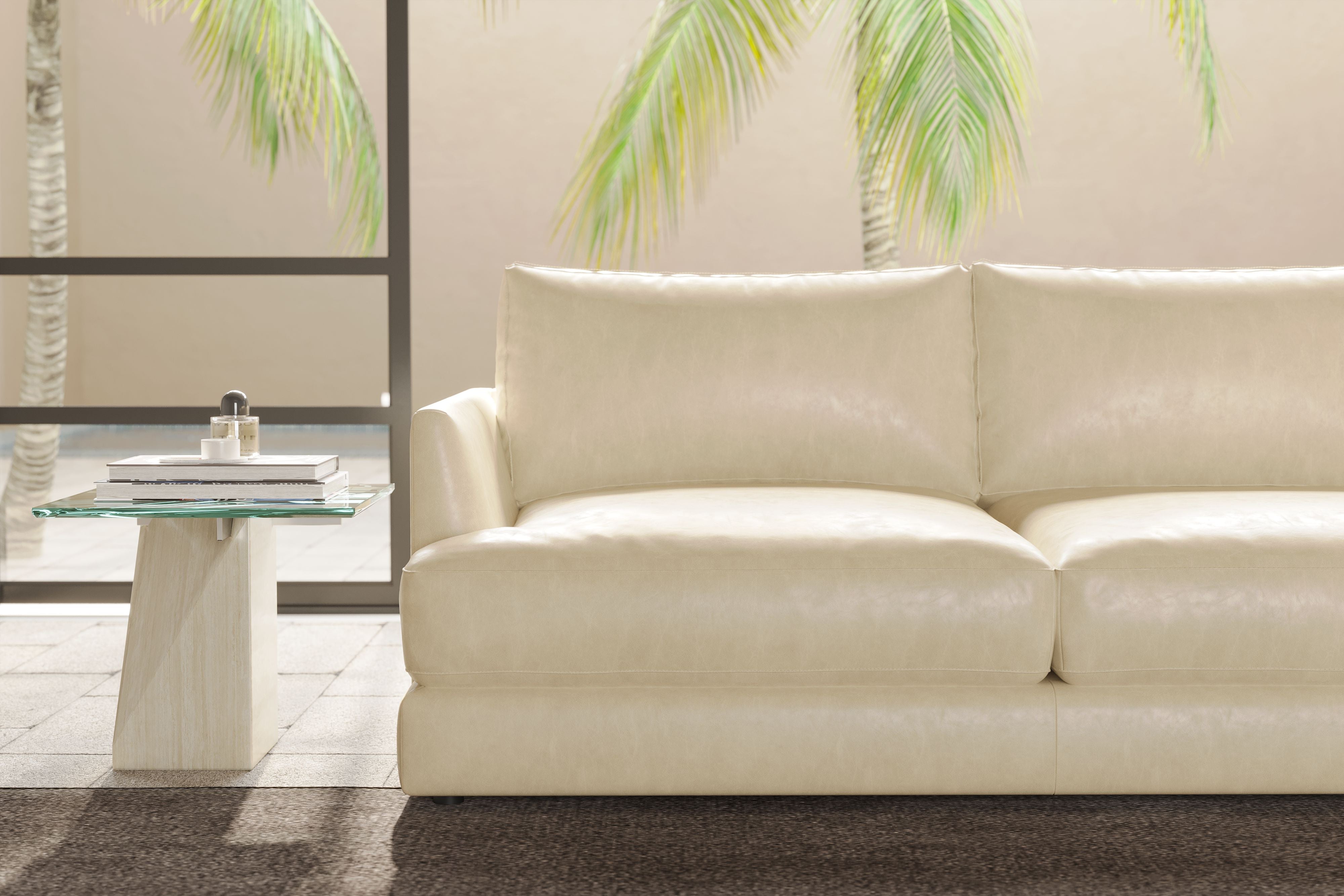 Serena Leather Sectional Sofa