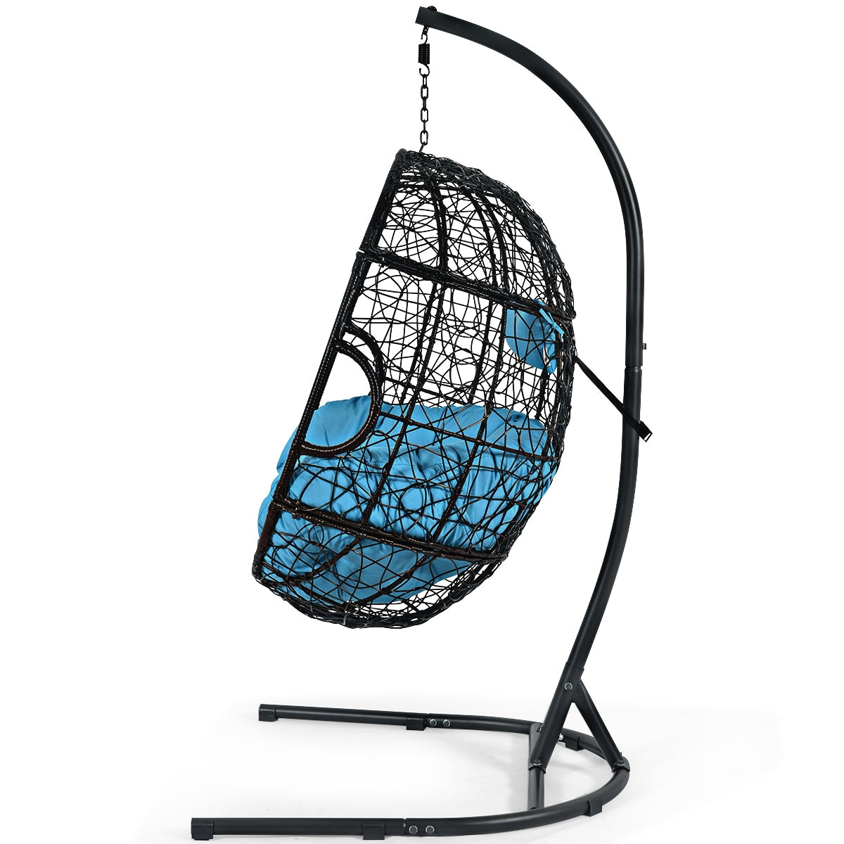 Hanging Cushioned Hammock Chair with Stand