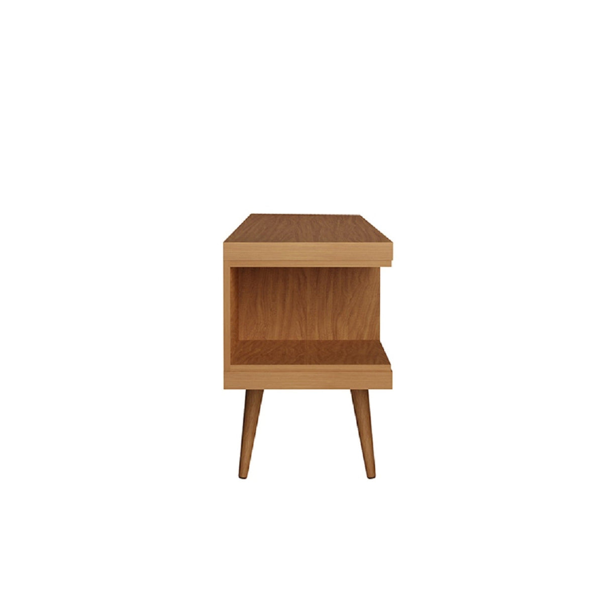 Eureka Modern 53.14" TV Stand with 4 Shelves - Maple Cream