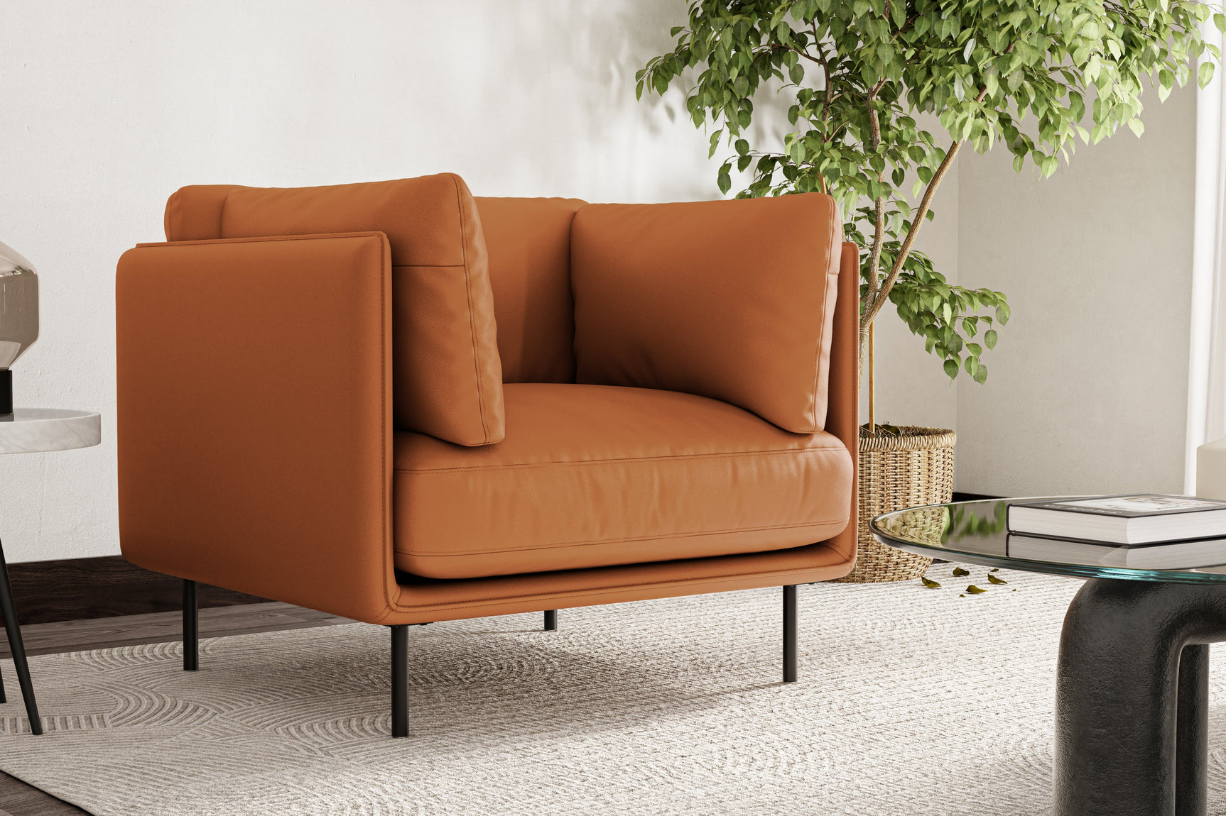 Chloe Leather Accent Chair