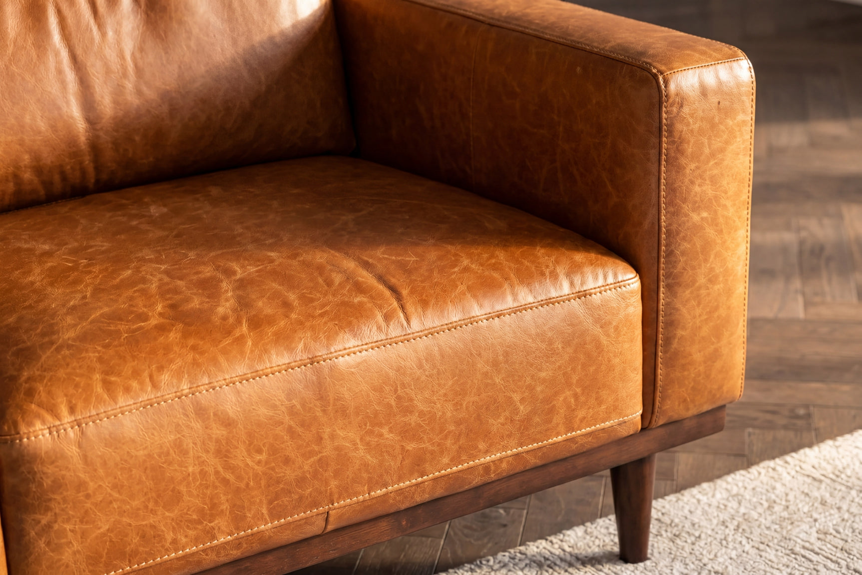 Orlina Leather Sofa