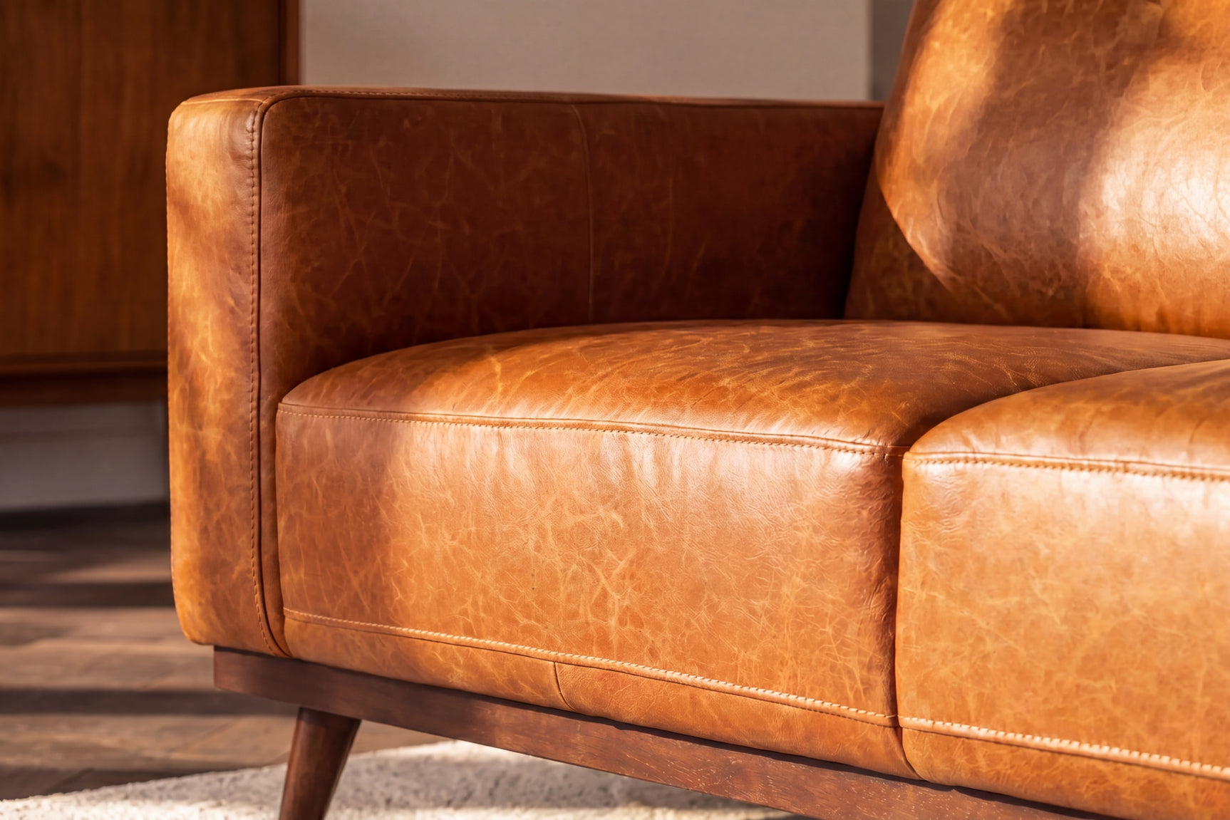 Orlina Leather Sofa