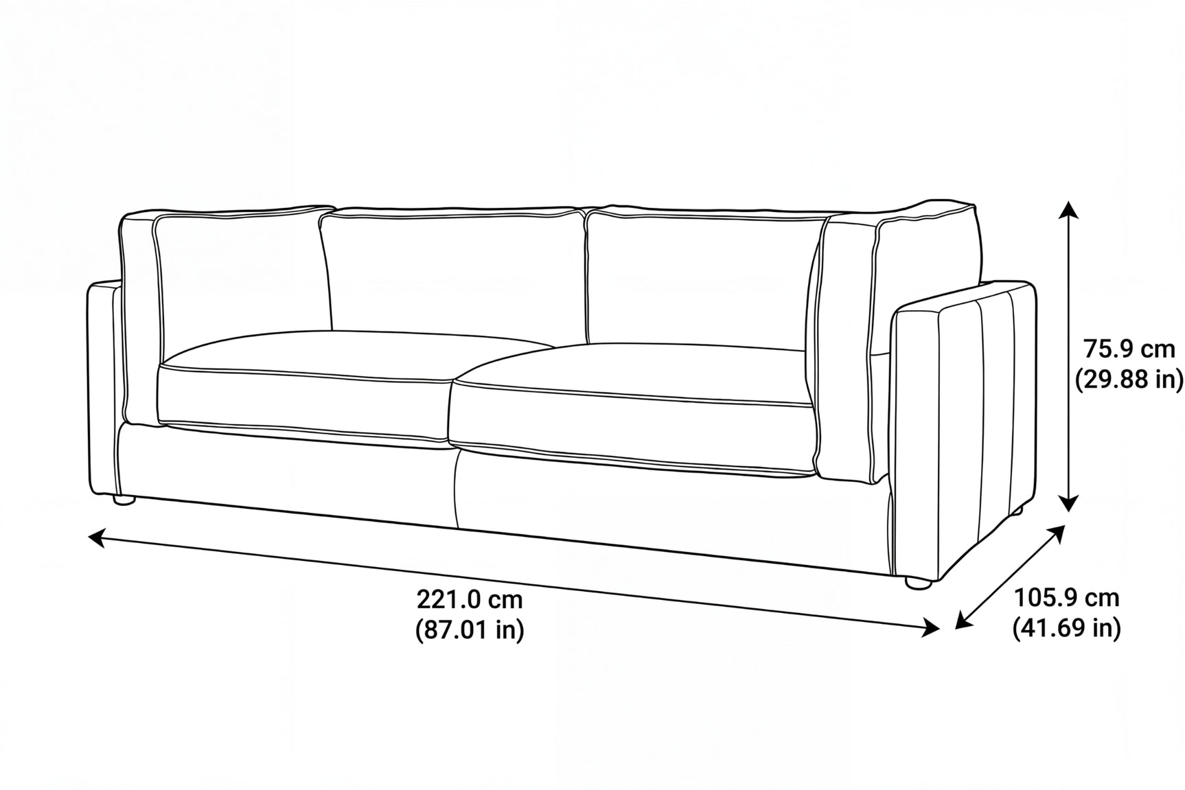 Calvera Leather Sofa