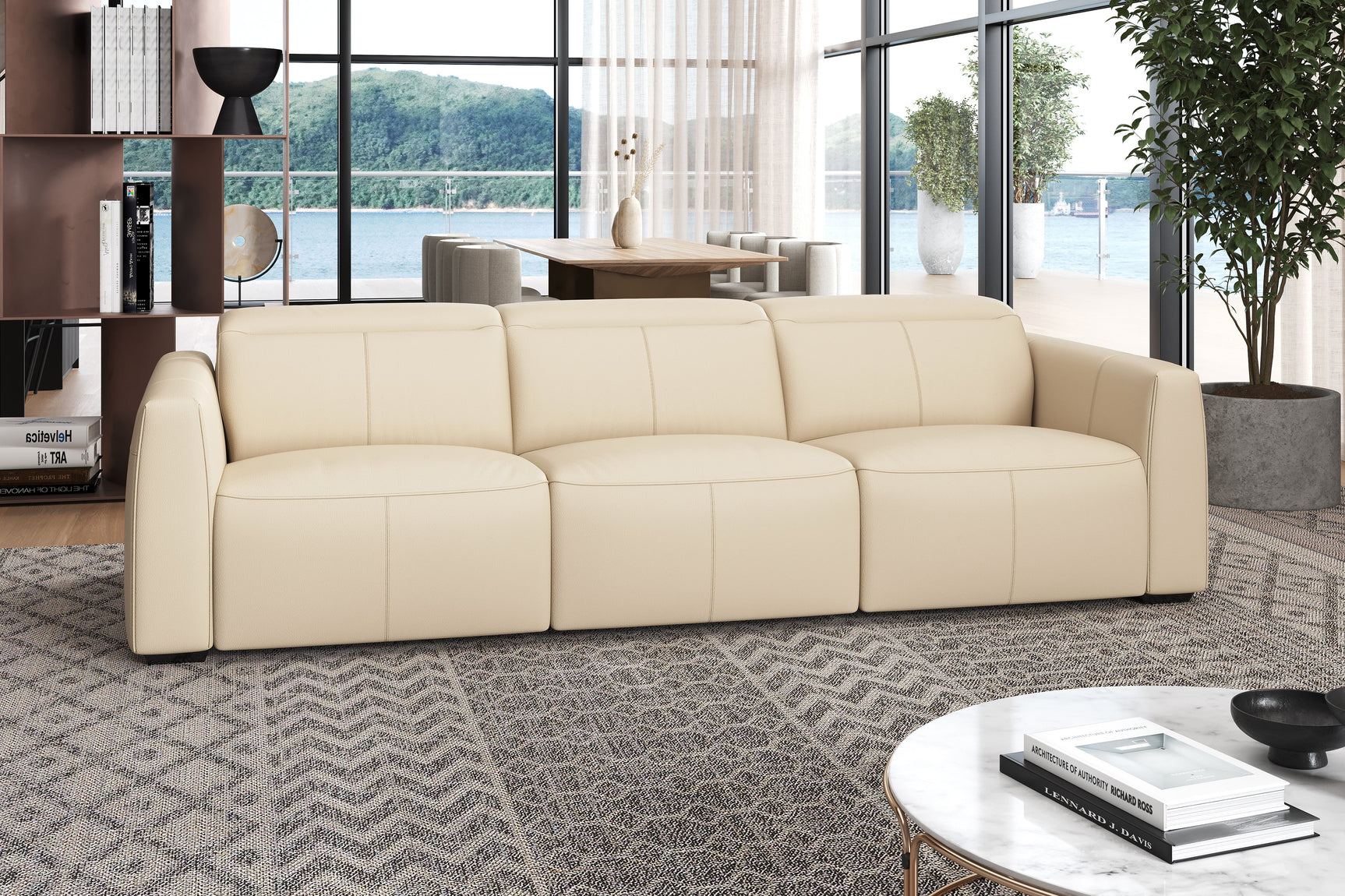 Carmen Leather Dual Recliner Sofa