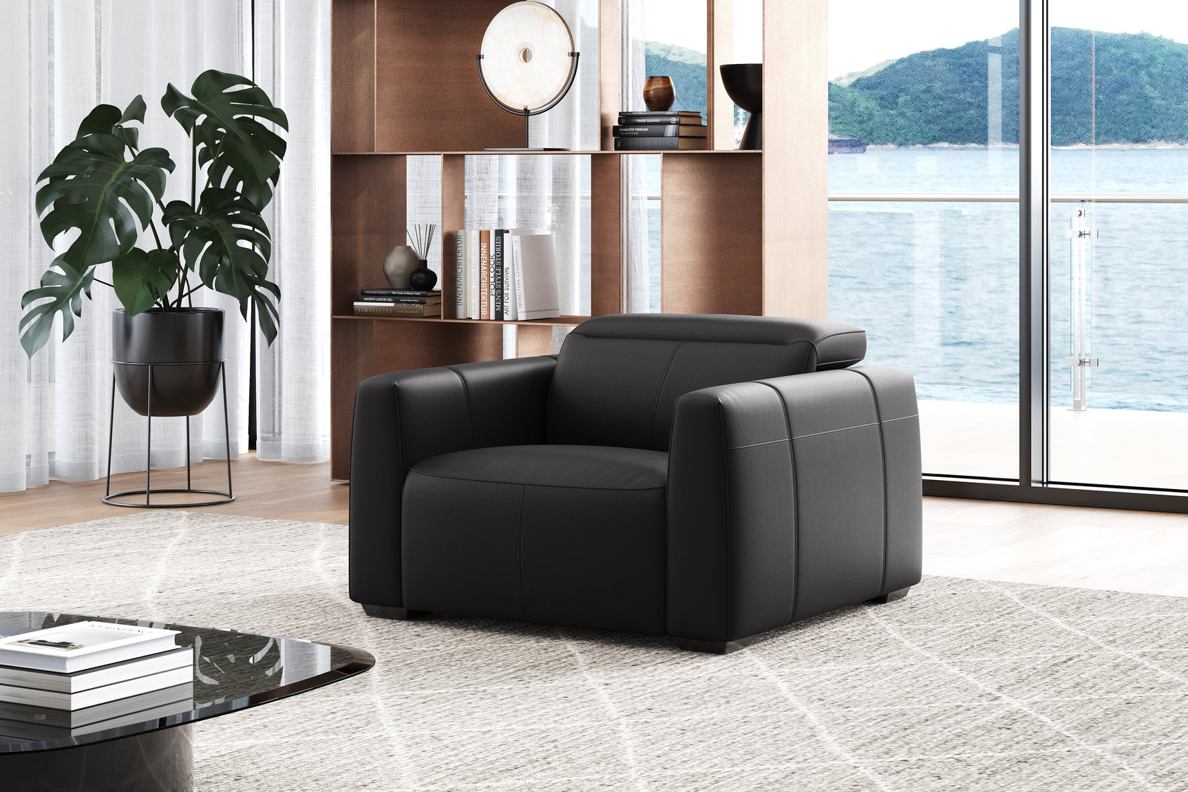 Carmen Leather Recliner Accent Chair