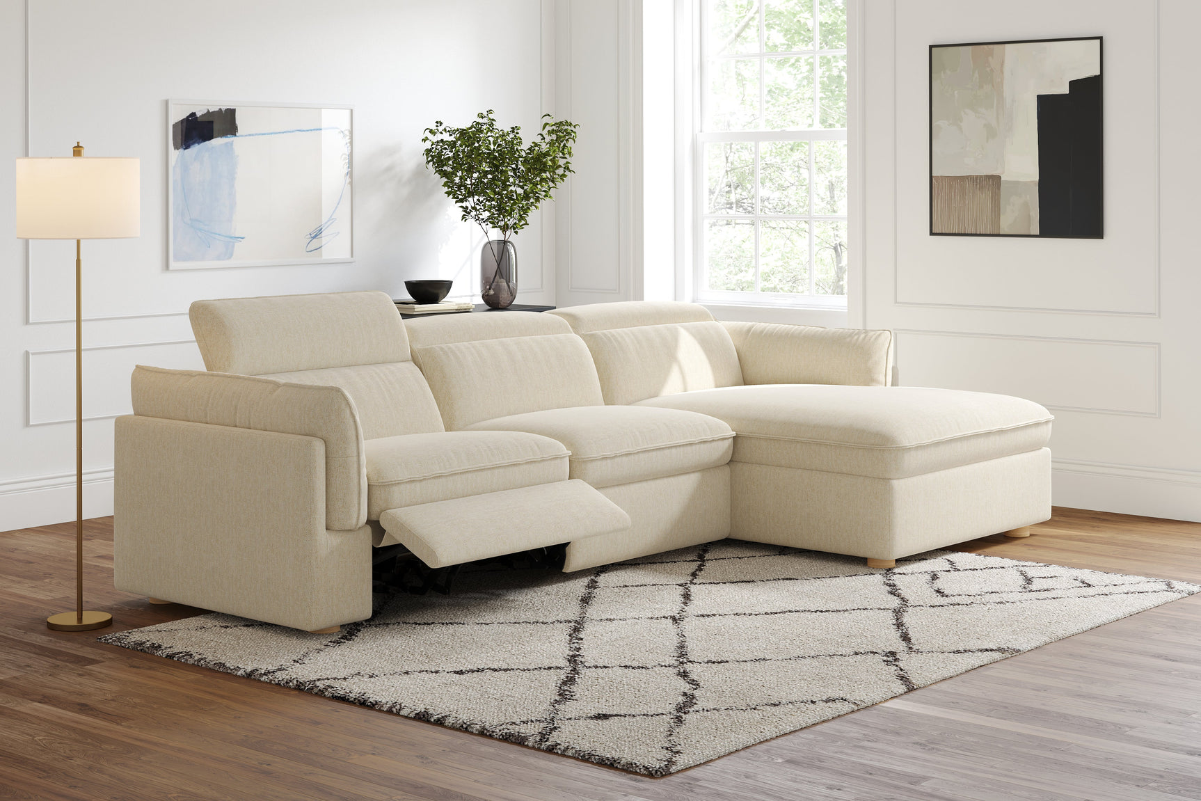 Fernanda Fabric Recliner Sectional Sofa