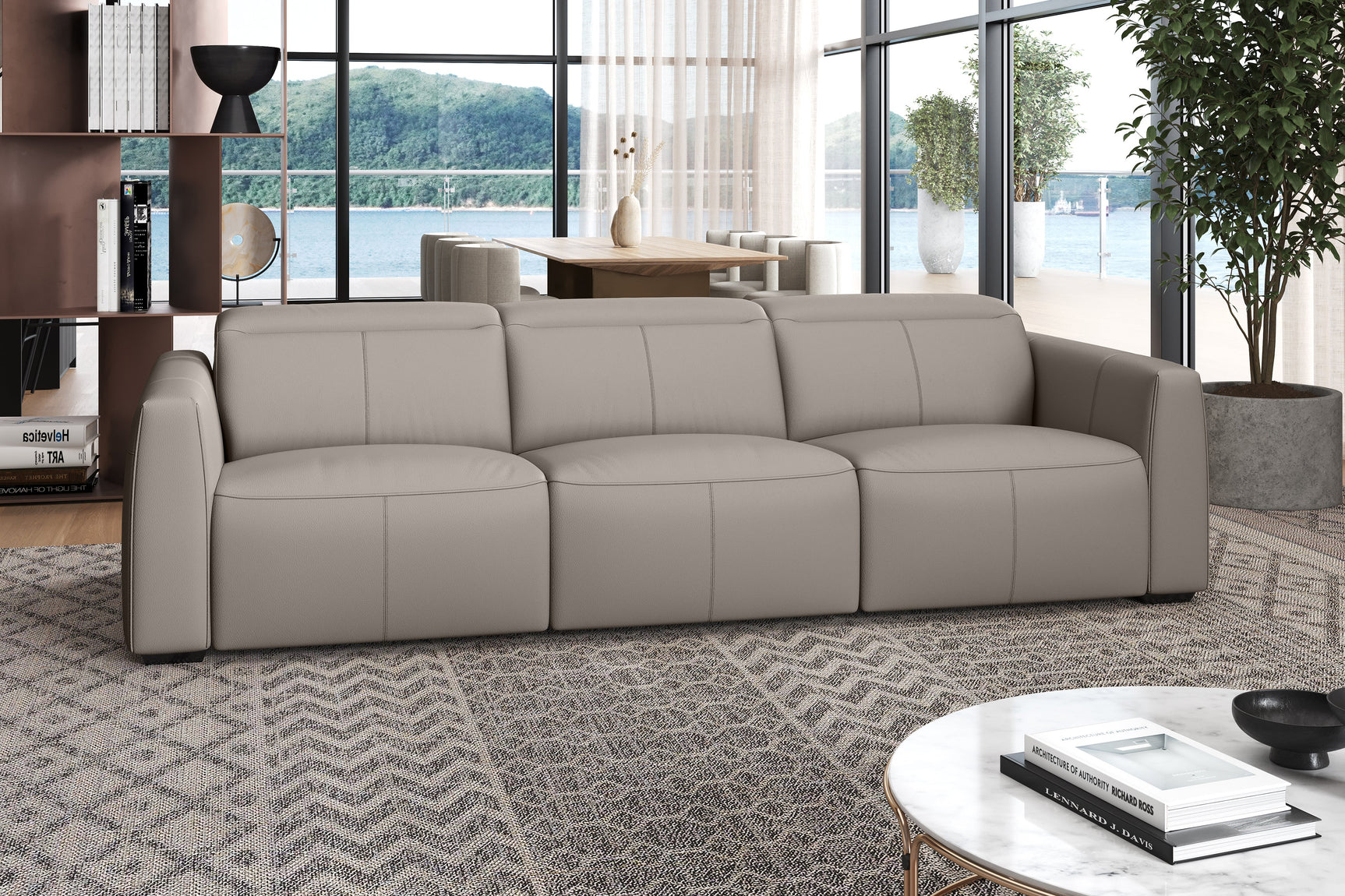 Carmen Leather Dual Recliner Sofa