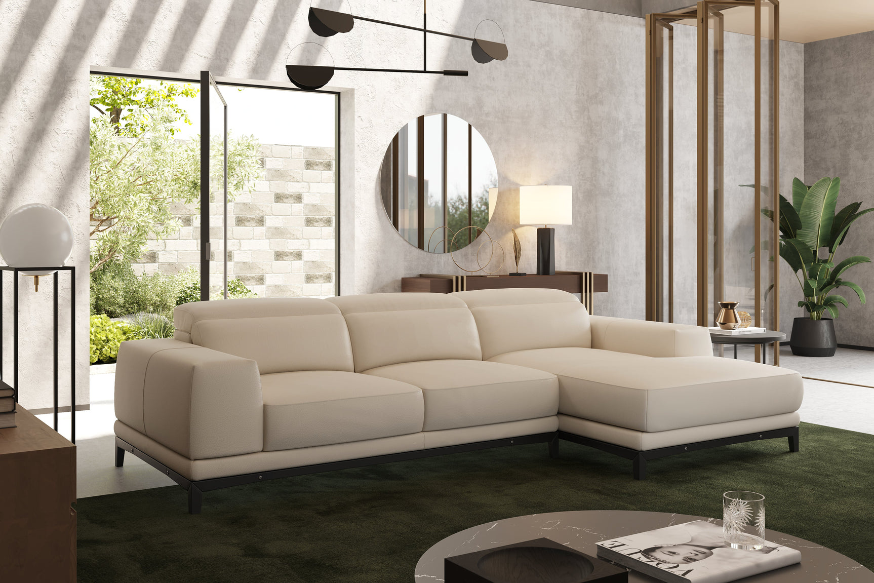 Valletta Leather Sectional Sofa