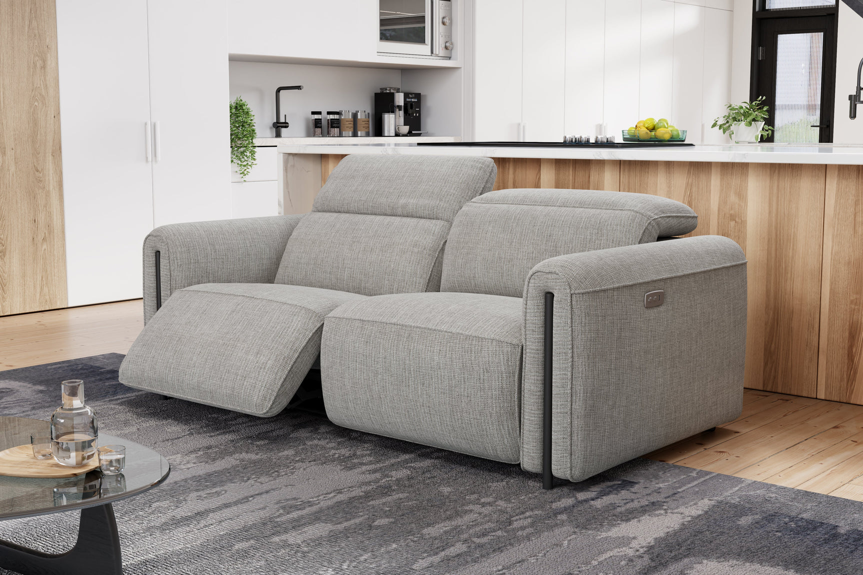 Octavia Fabric Dual Reclining Cloud Sofa