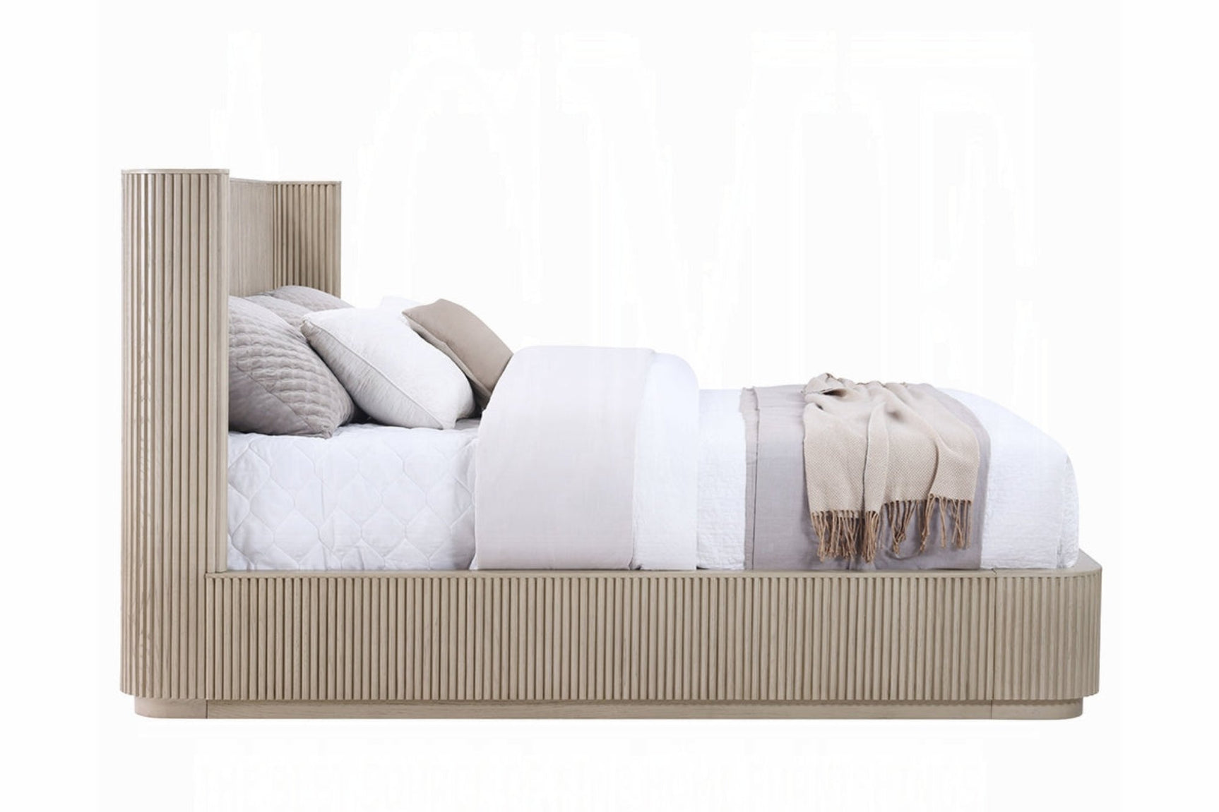 Chianti Luxury Chanel Detail Bed - Light Oak