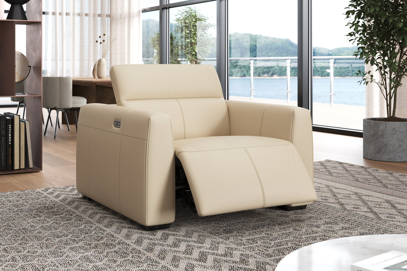 Carmen Leather Recliner Accent Chair