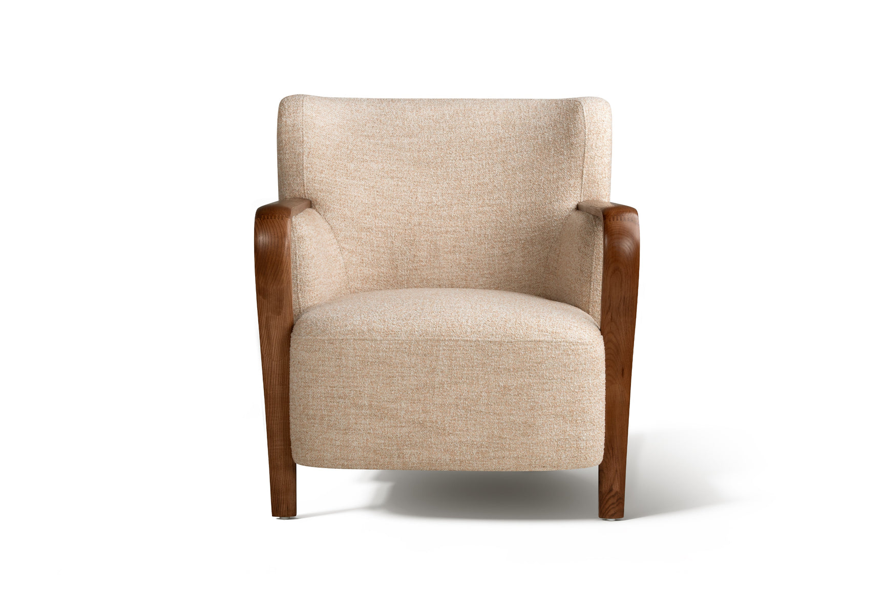 Emma Fabric & Wood Accent Chair