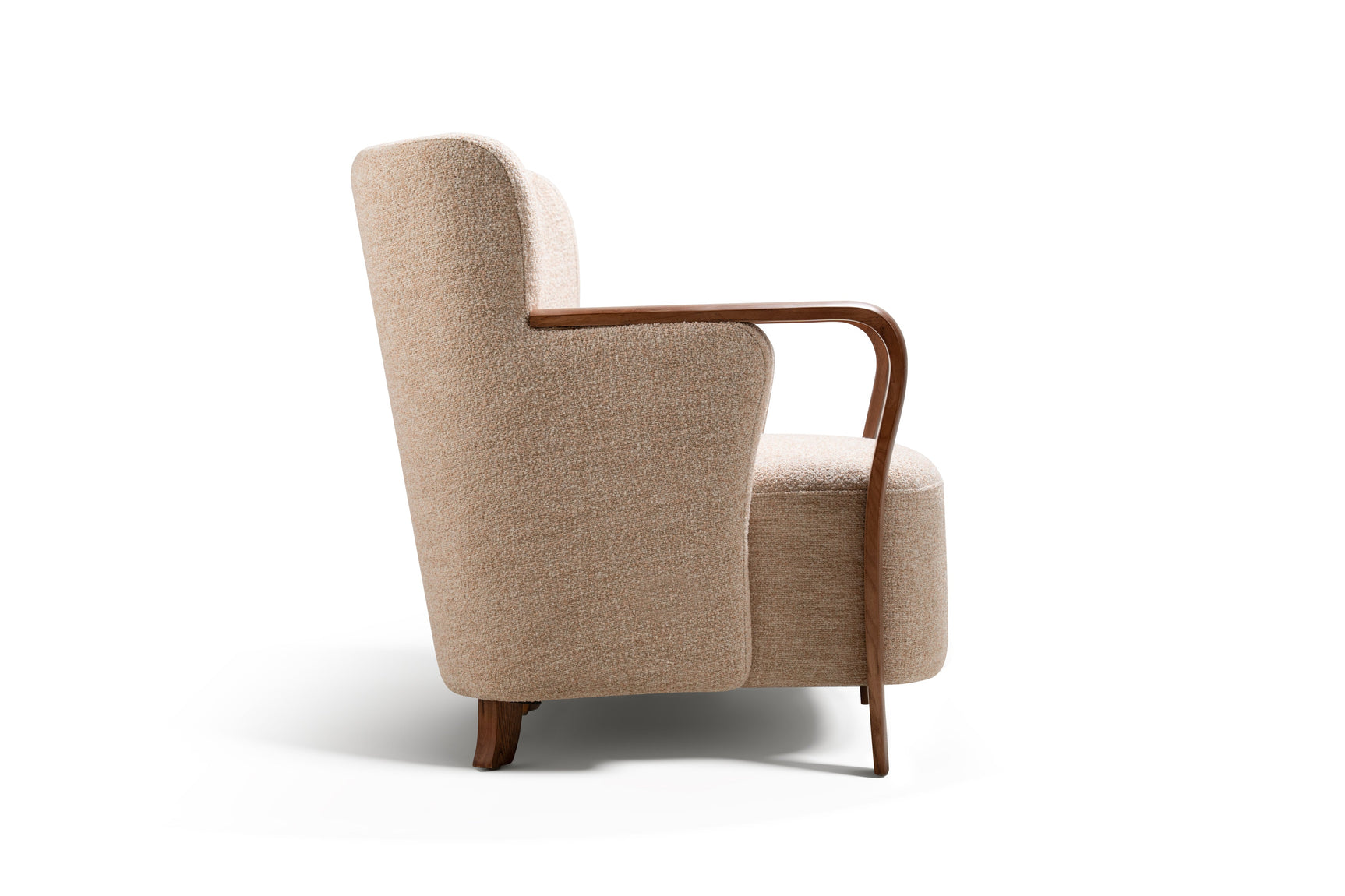 Emma Fabric & Wood Accent Chair