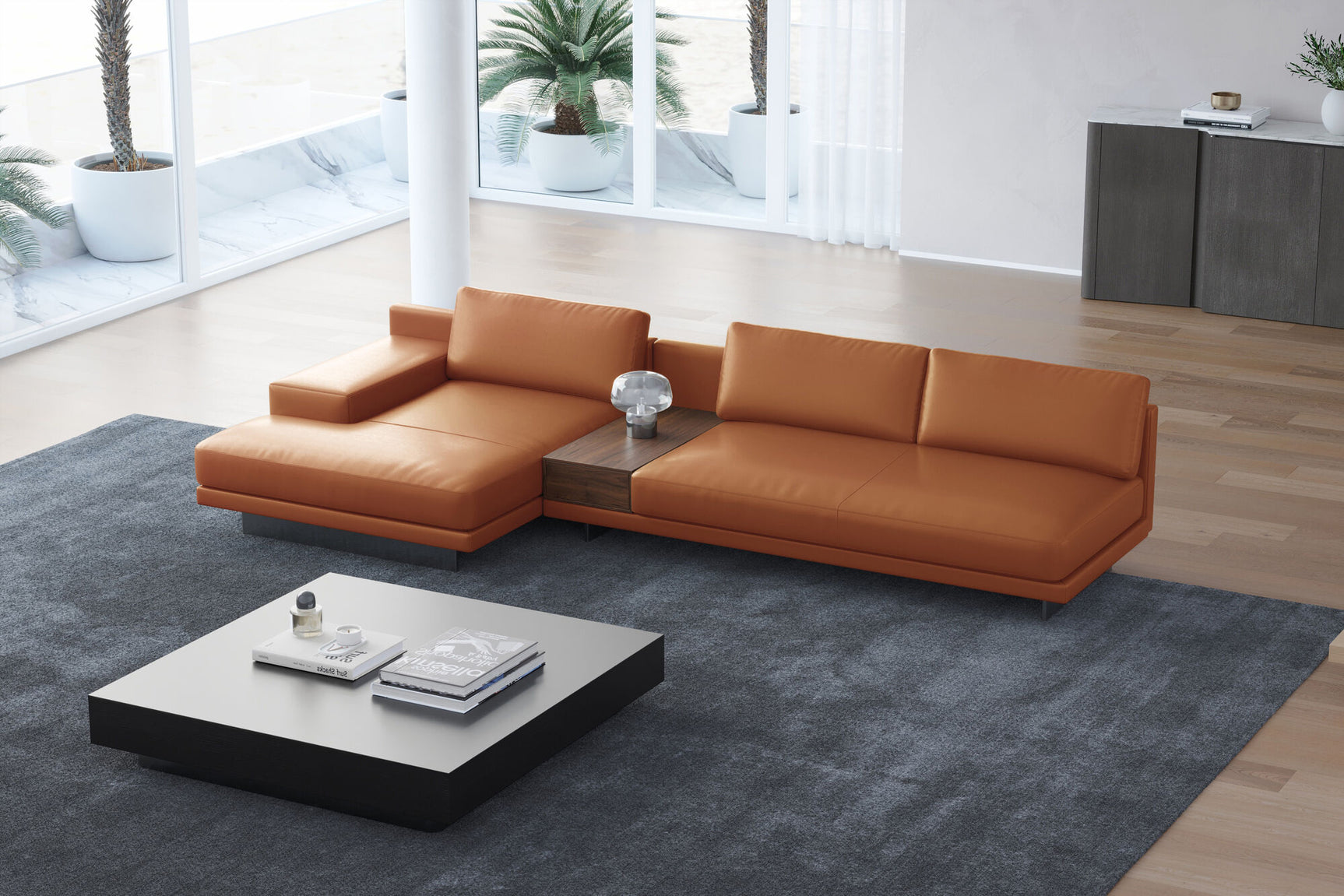 Alessandro Leather Modular Sectional Sofa