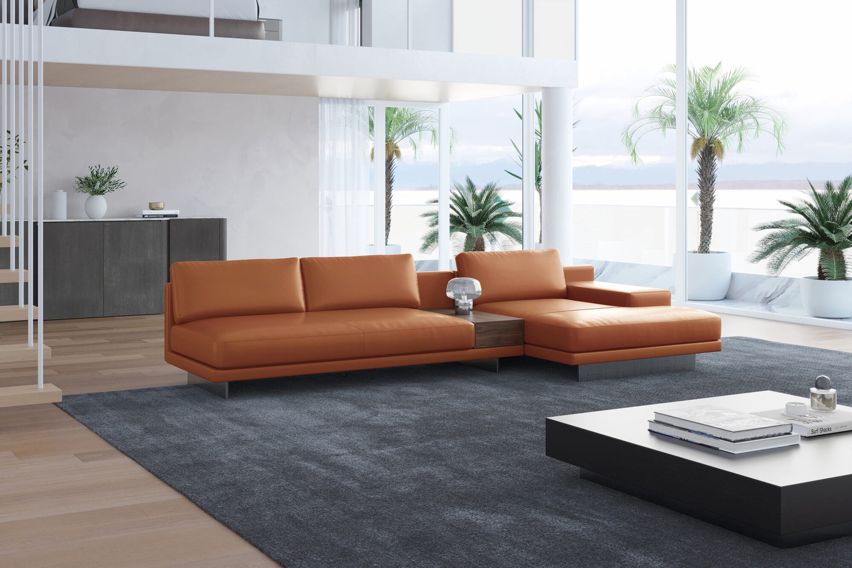 Alessandro Leather Modular Sectional Sofa