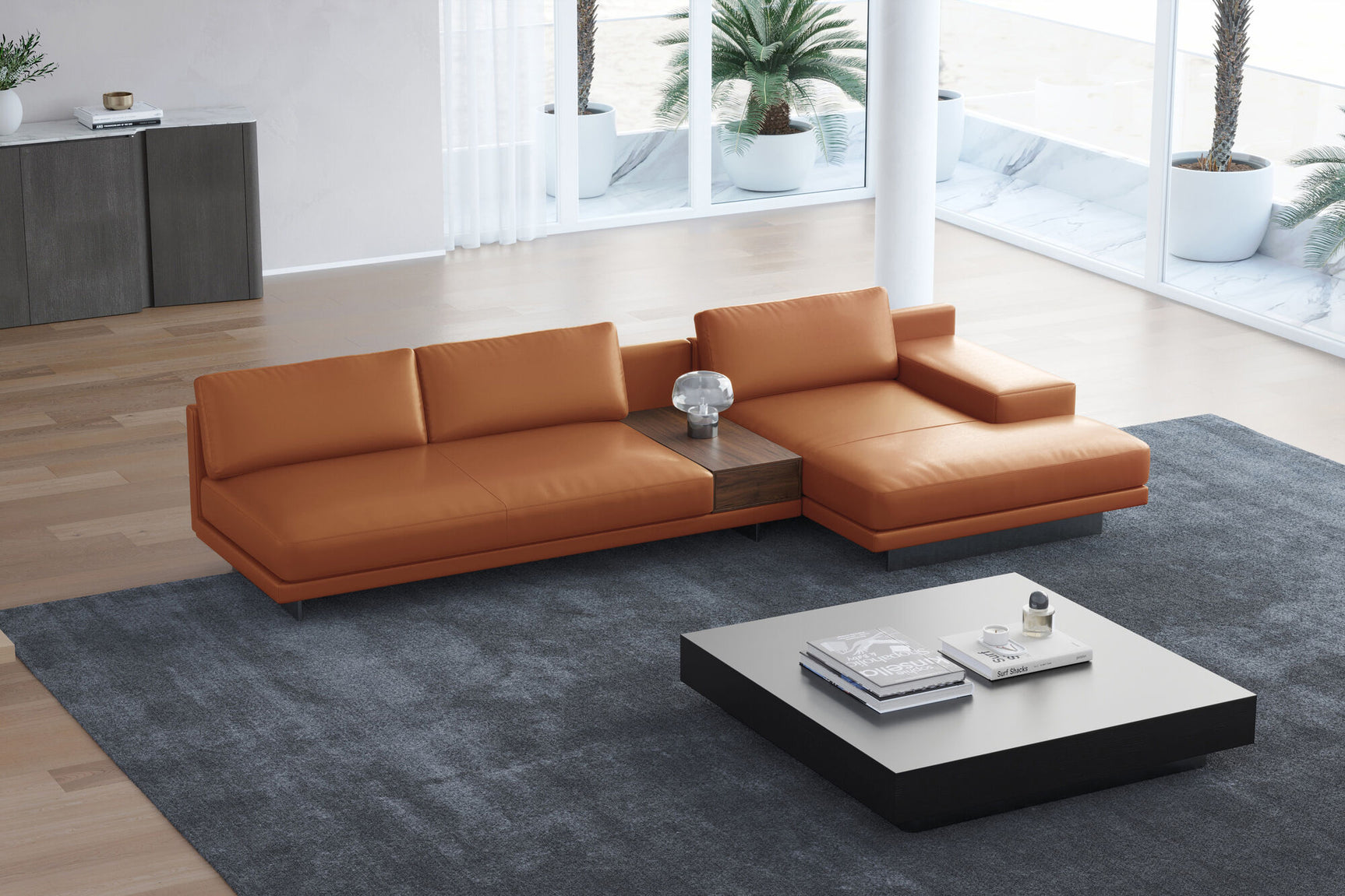 Alessandro Leather Modular Sectional Sofa