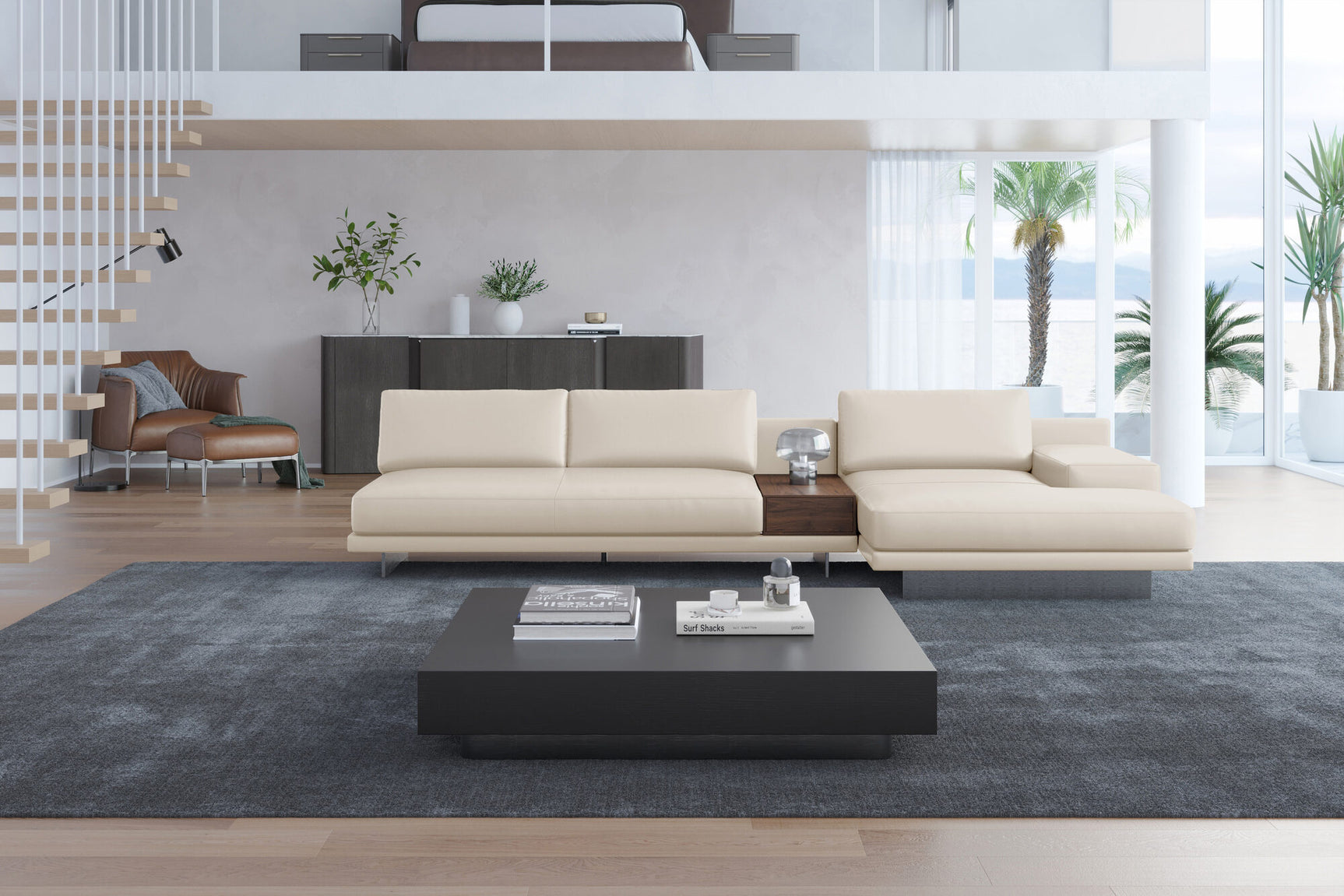 Alessandro Leather Modular Sectional Sofa