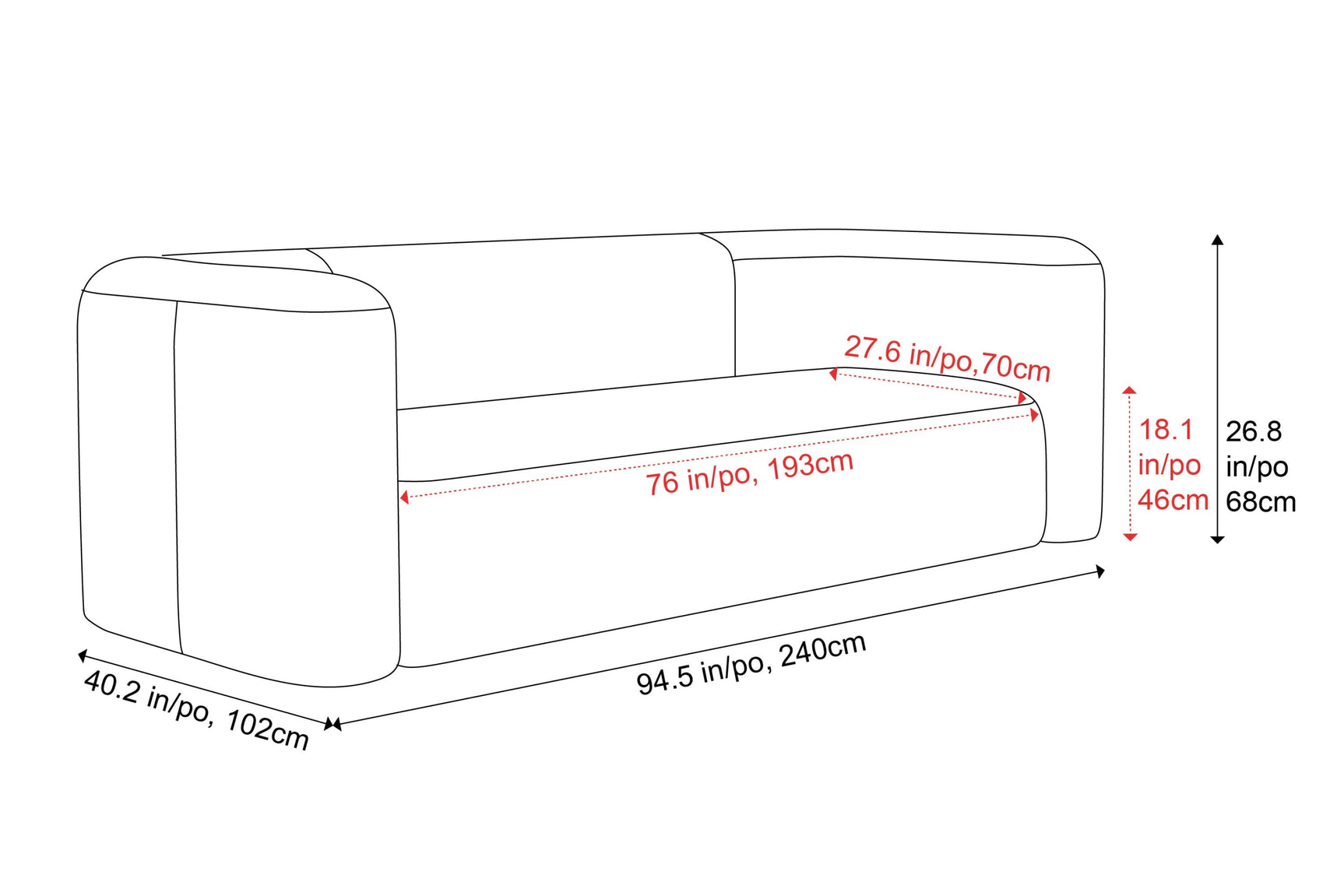 Jordyn Velvet Fabric Sofa