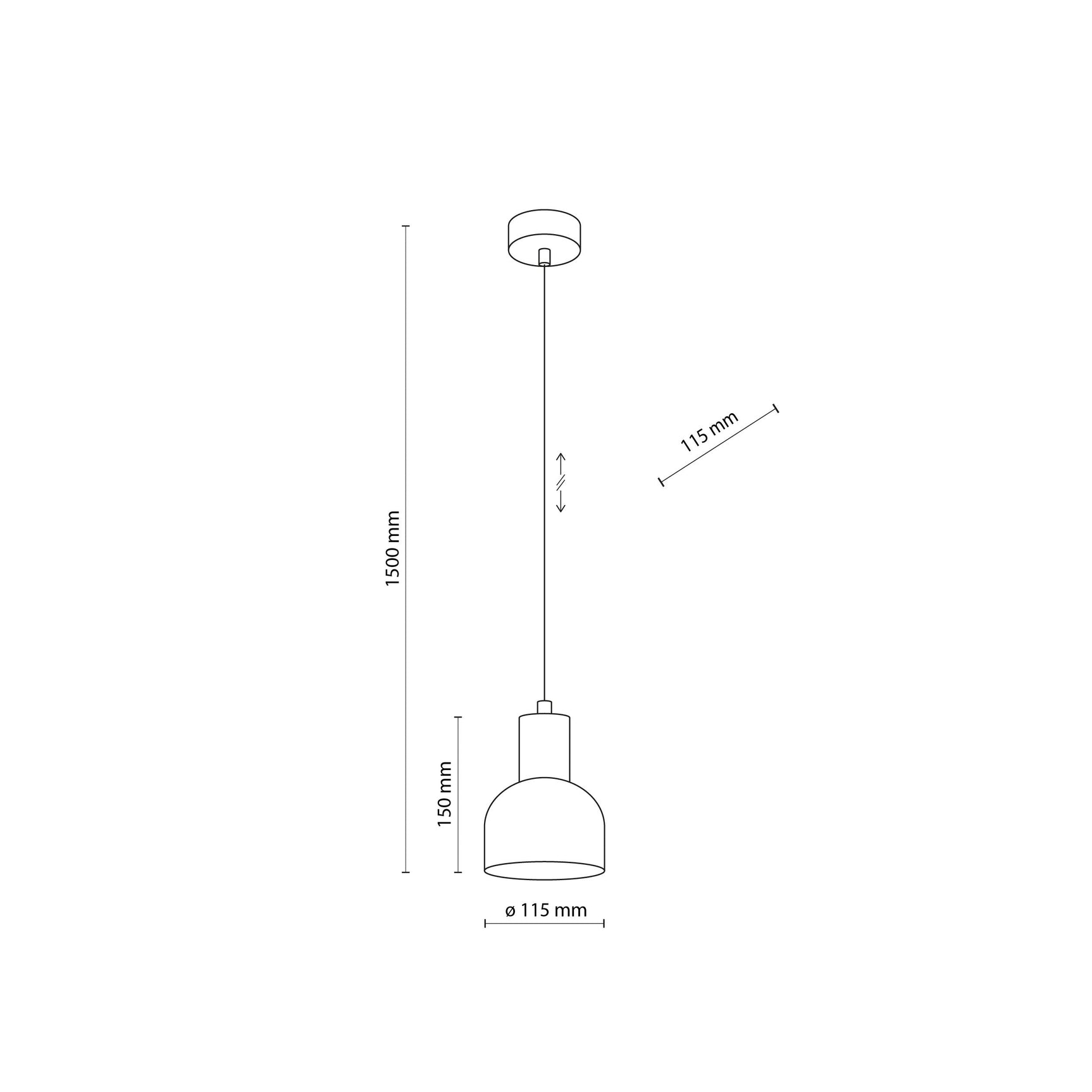 Cairo Mid-Century Modern Pendant Ceiling Light for Kitchen Island, Dining Room & Statement Interior Lighting