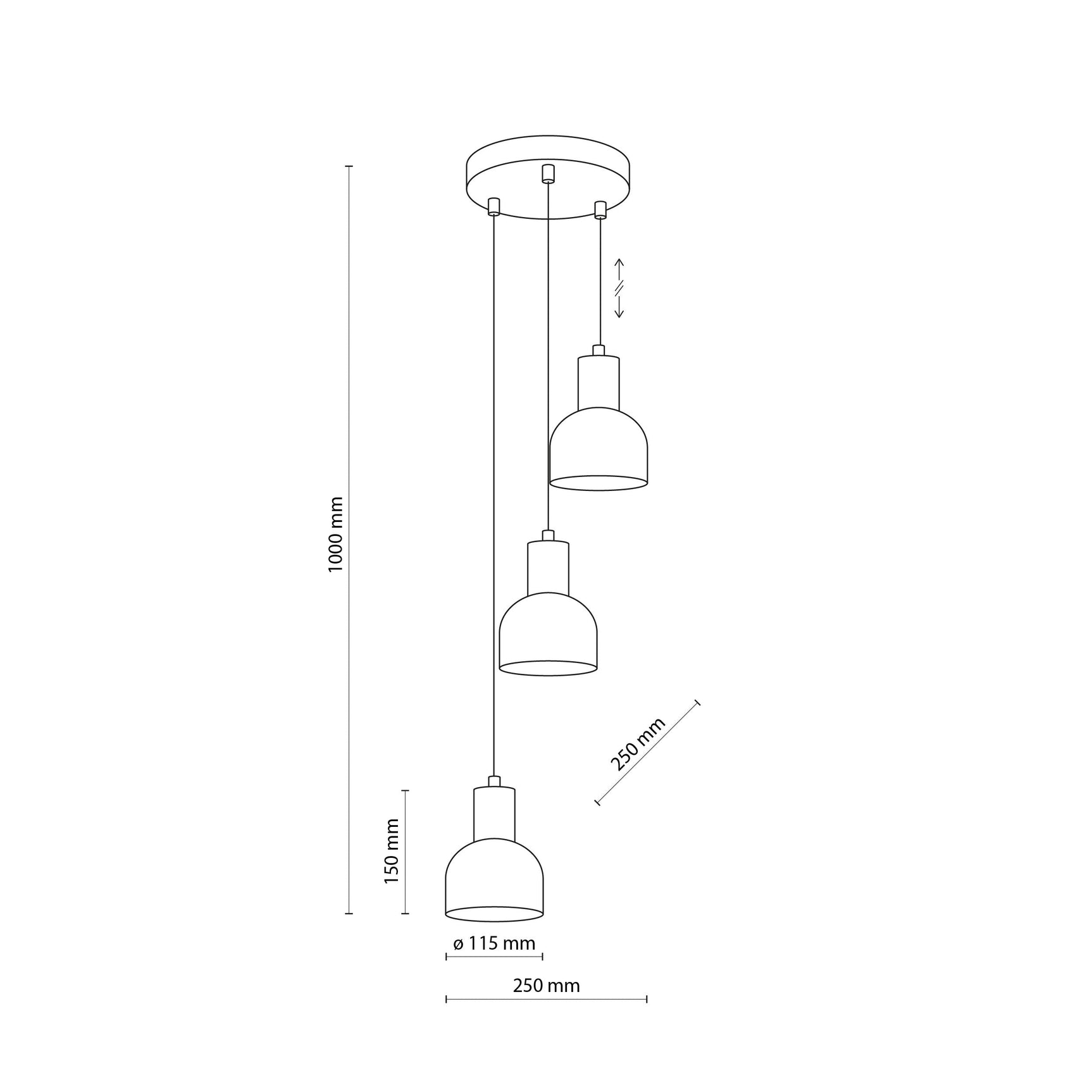 CAIRO Mid-Century Modern Pendant Light 3