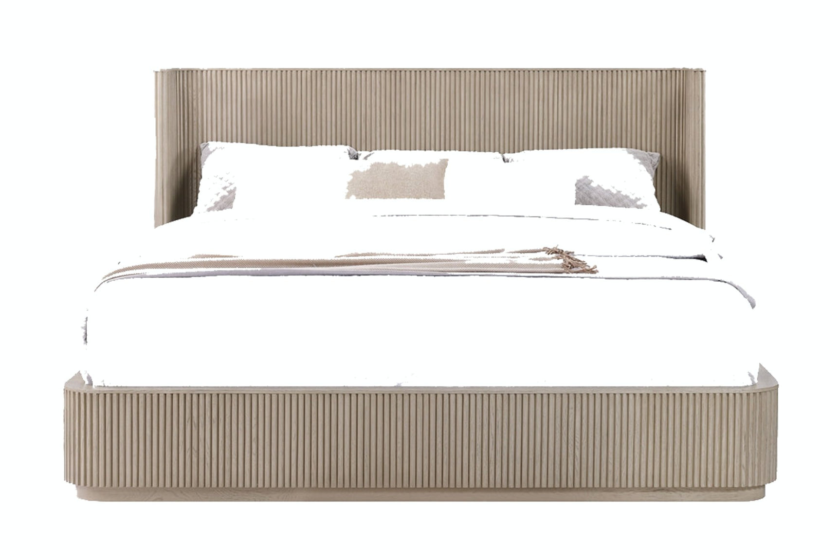 Chianti Luxury Chanel Detail Bed - Light Oak
