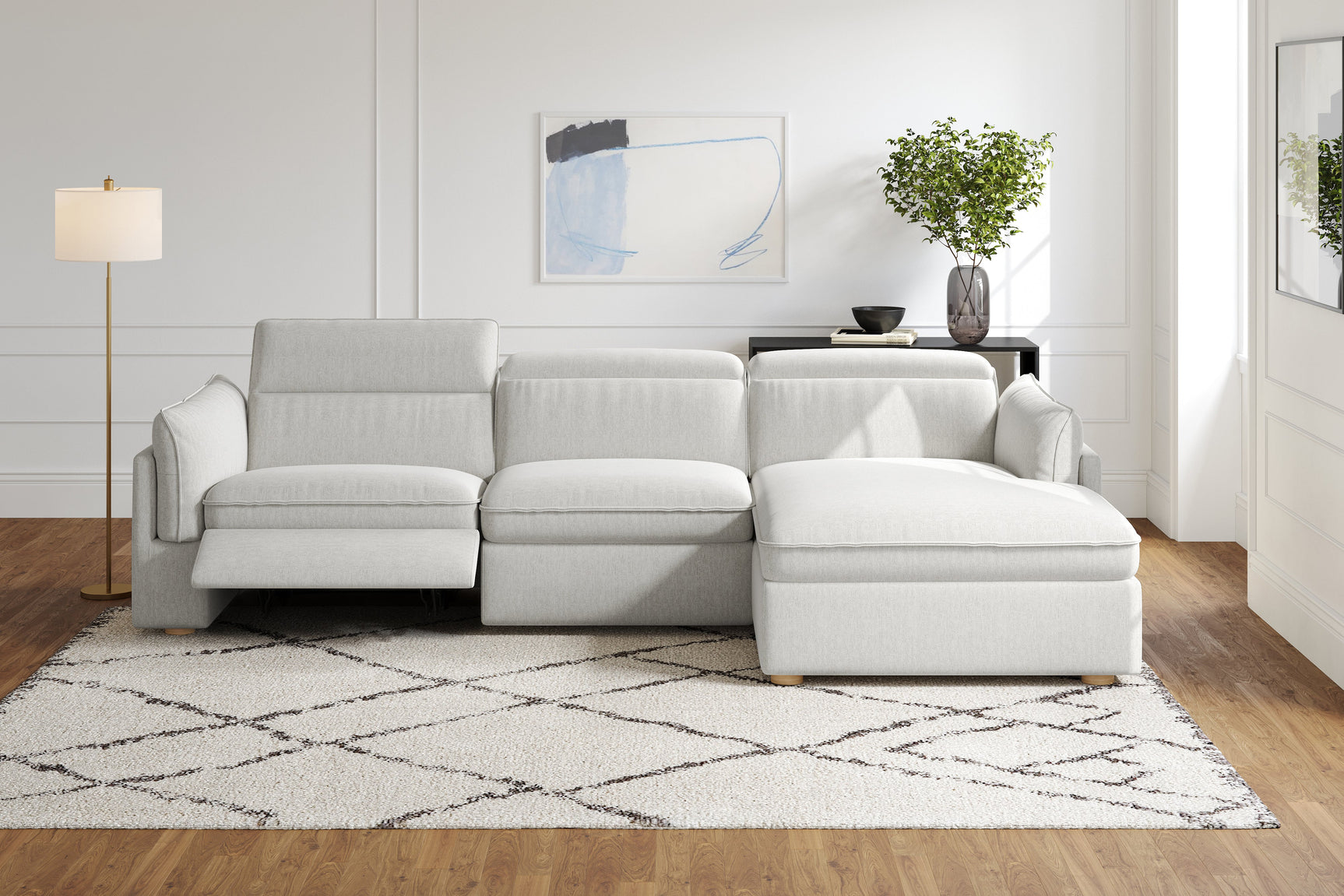 Fernanda Fabric Recliner Sectional Sofa