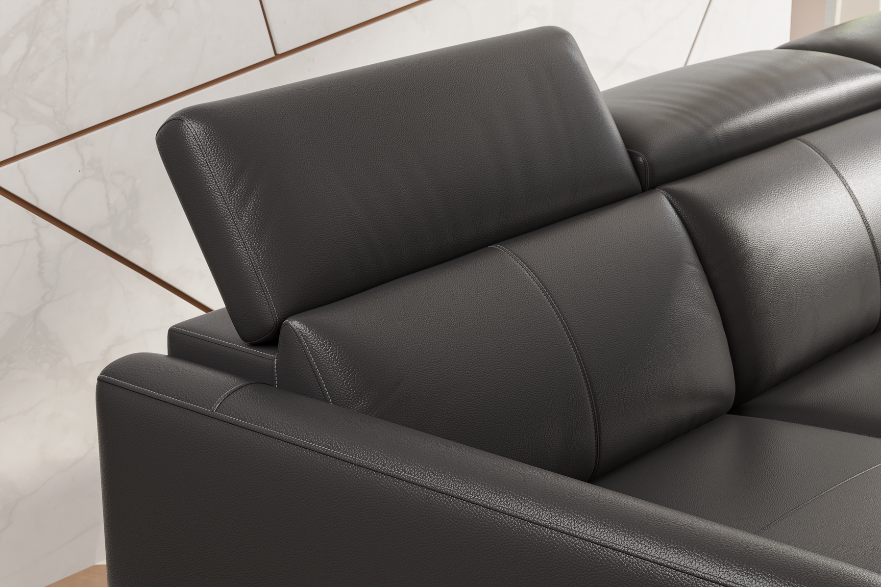 Andria Leather Reclining Sectional Sofa
