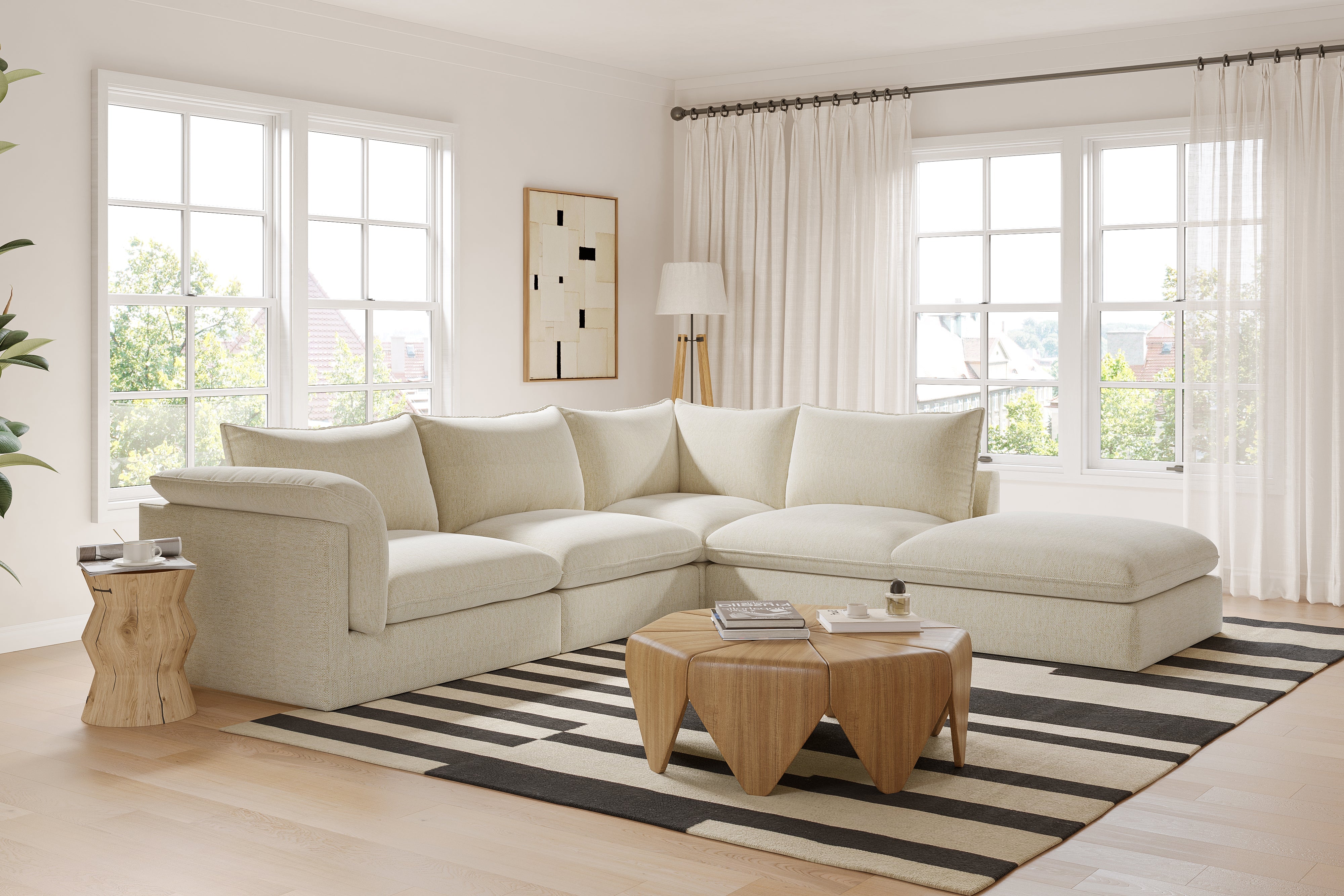 Frederick Fabric Corner Sectional Sofa