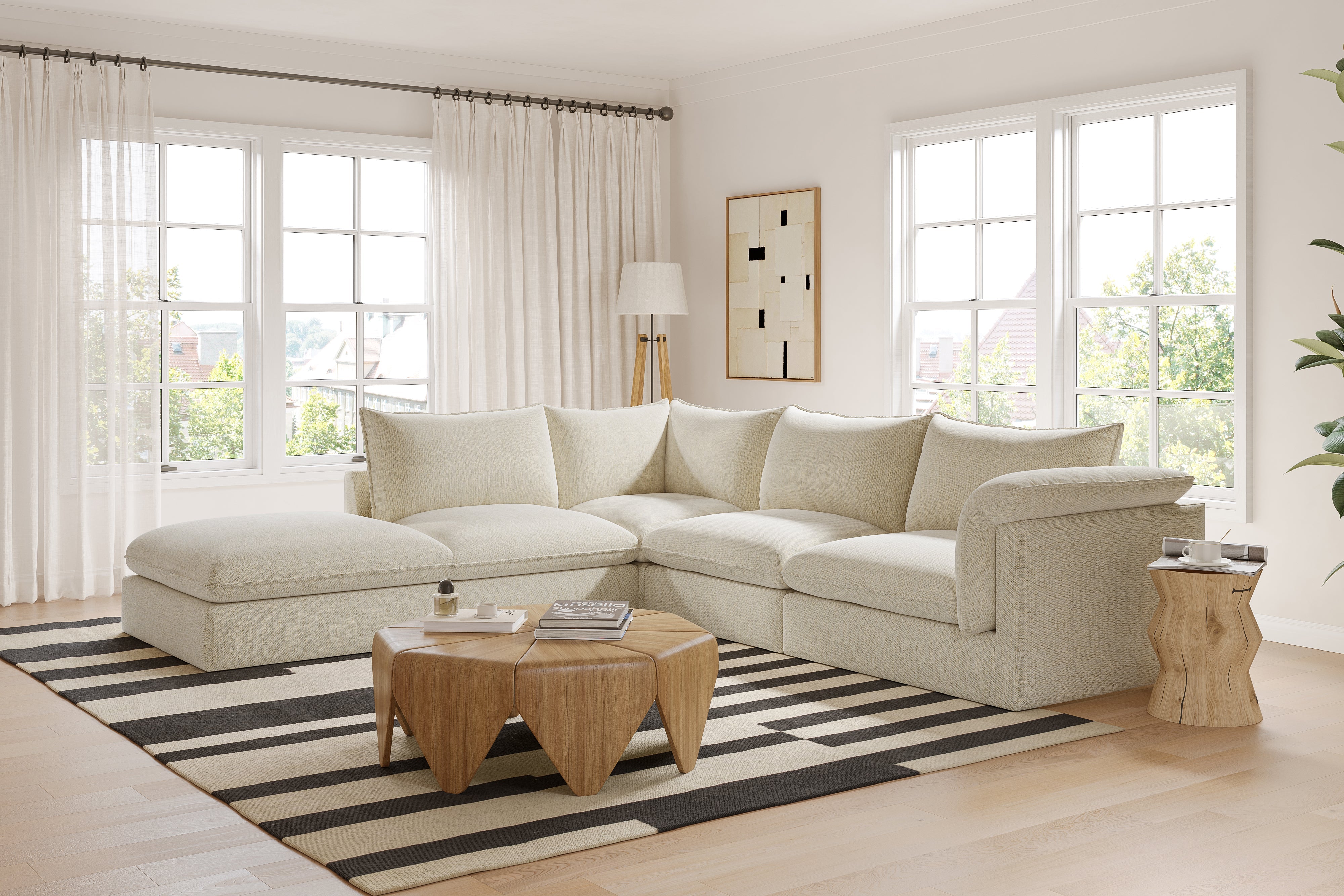 Frederick Fabric Corner Sectional Sofa