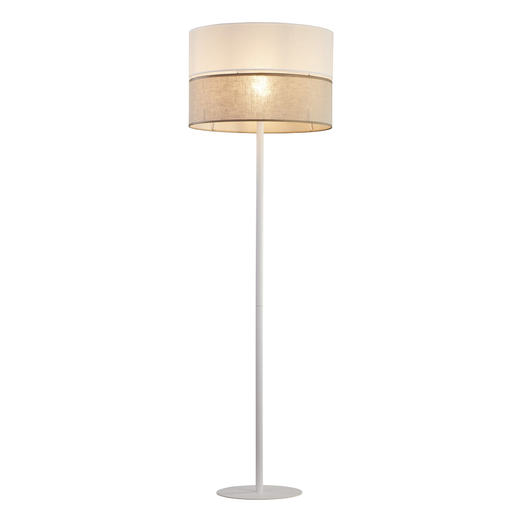 Linobianco Natural Woven Floor Lamp for Living Room, Bedroom & Reading Nook – Scandinavian Minimalist Lighting