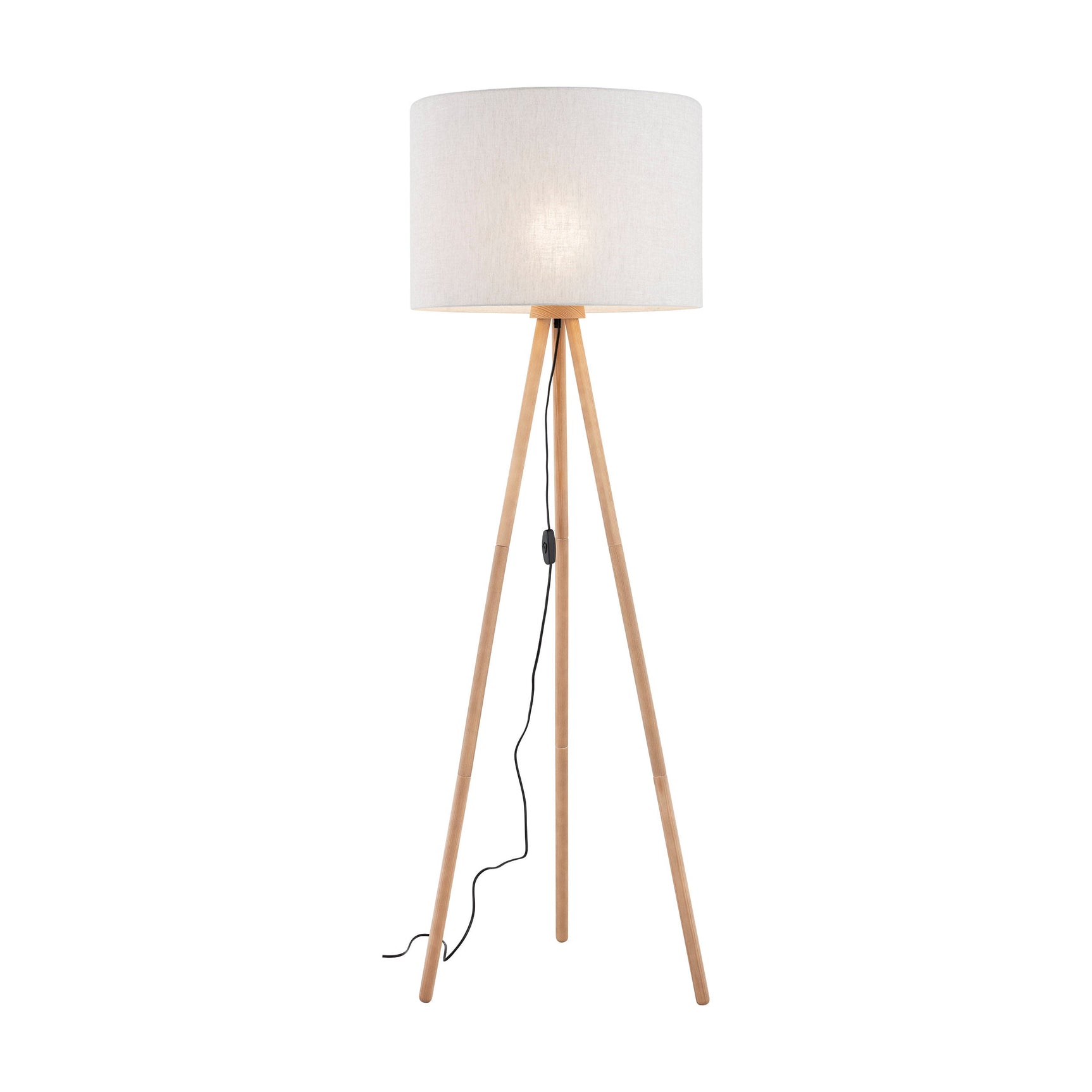 TOKYO Beige Linen Floor Lamp for Living Room, Bedroom & Reading Nook – Scandinavian Minimalist Design