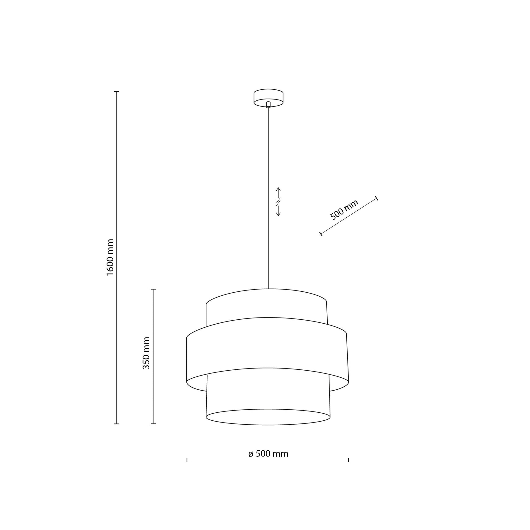 CALISTO JUTE Large Natural Pendant Lamp