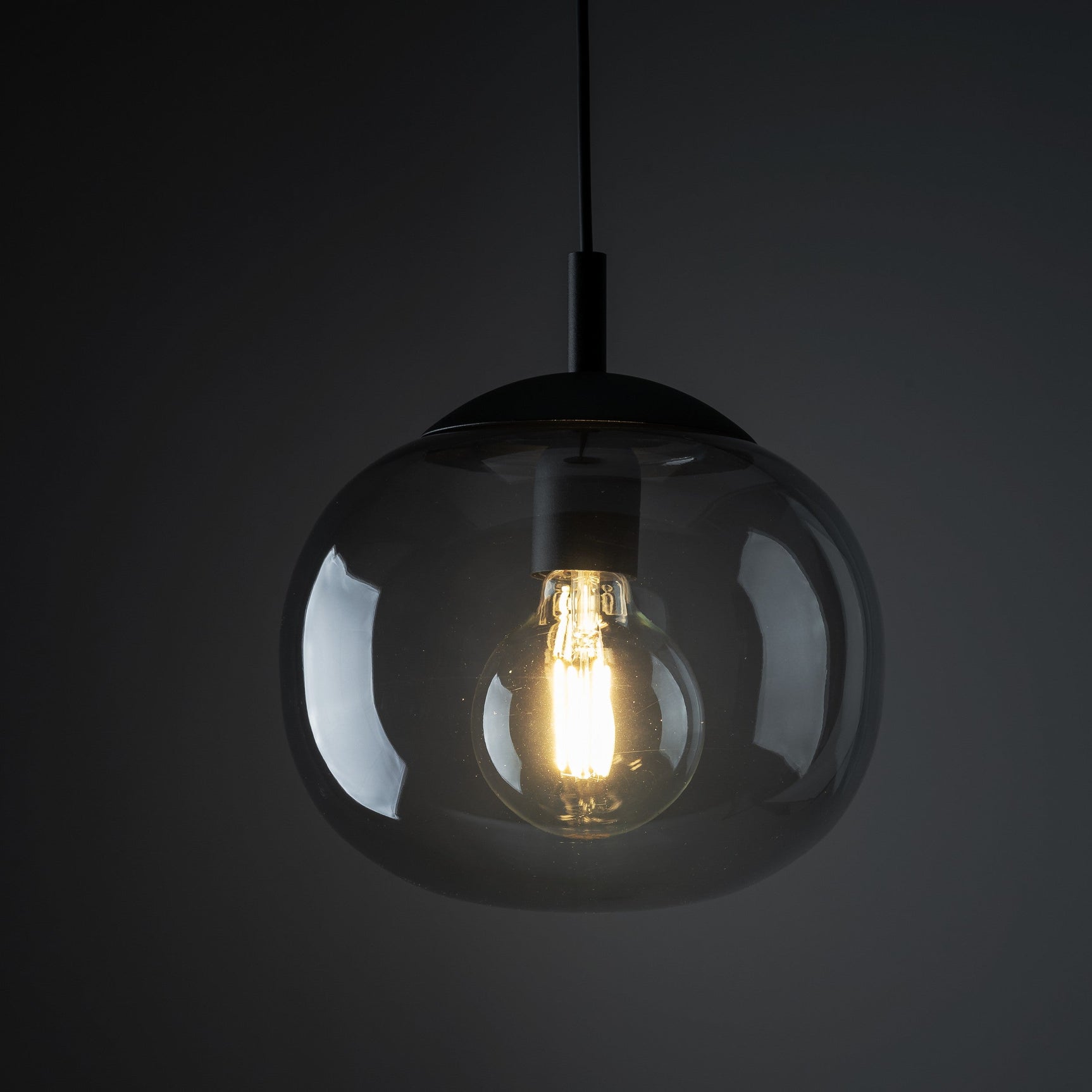 VIBE Graphite Glass Scandinavian Pendant Light