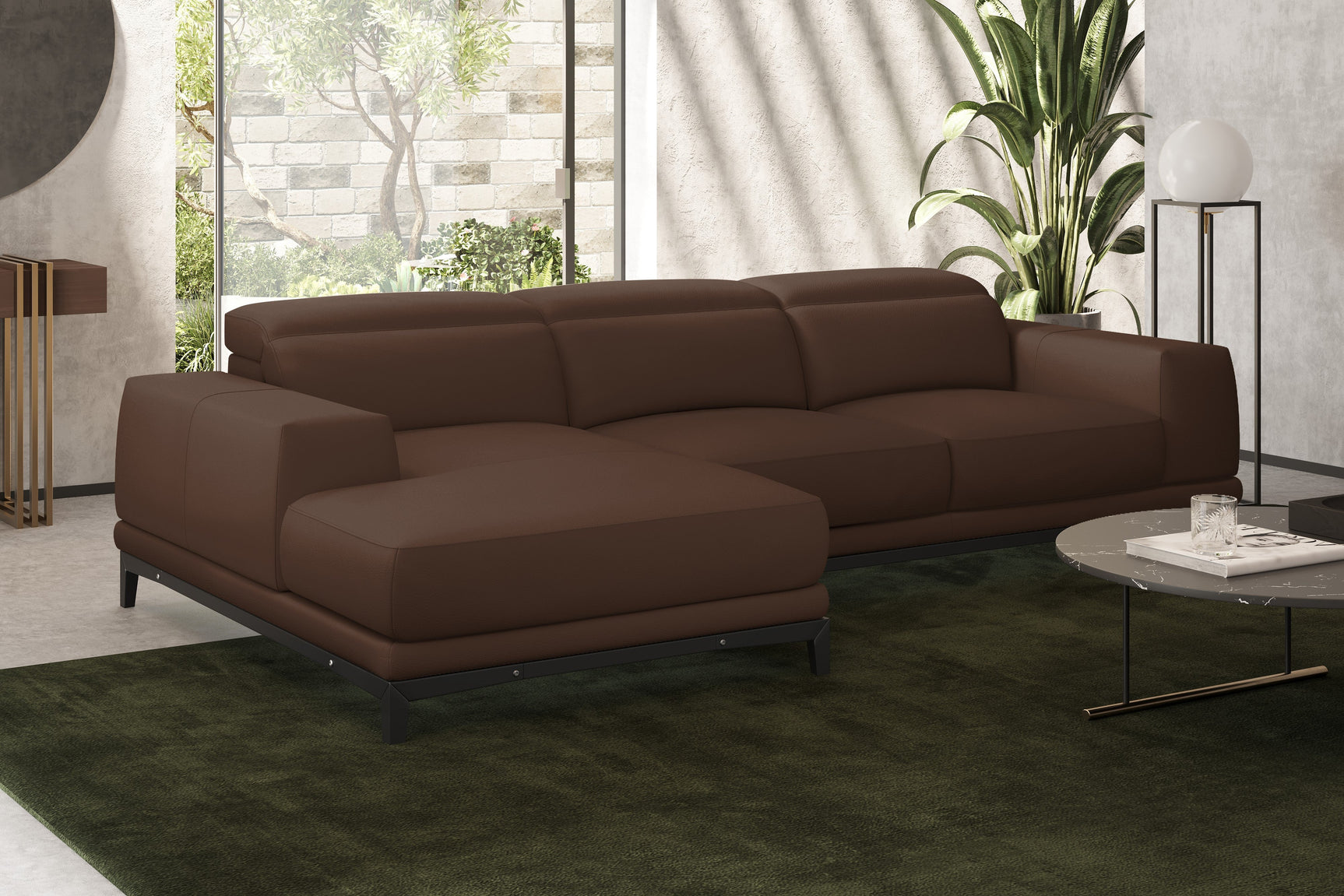 Valletta Leather Sectional Sofa