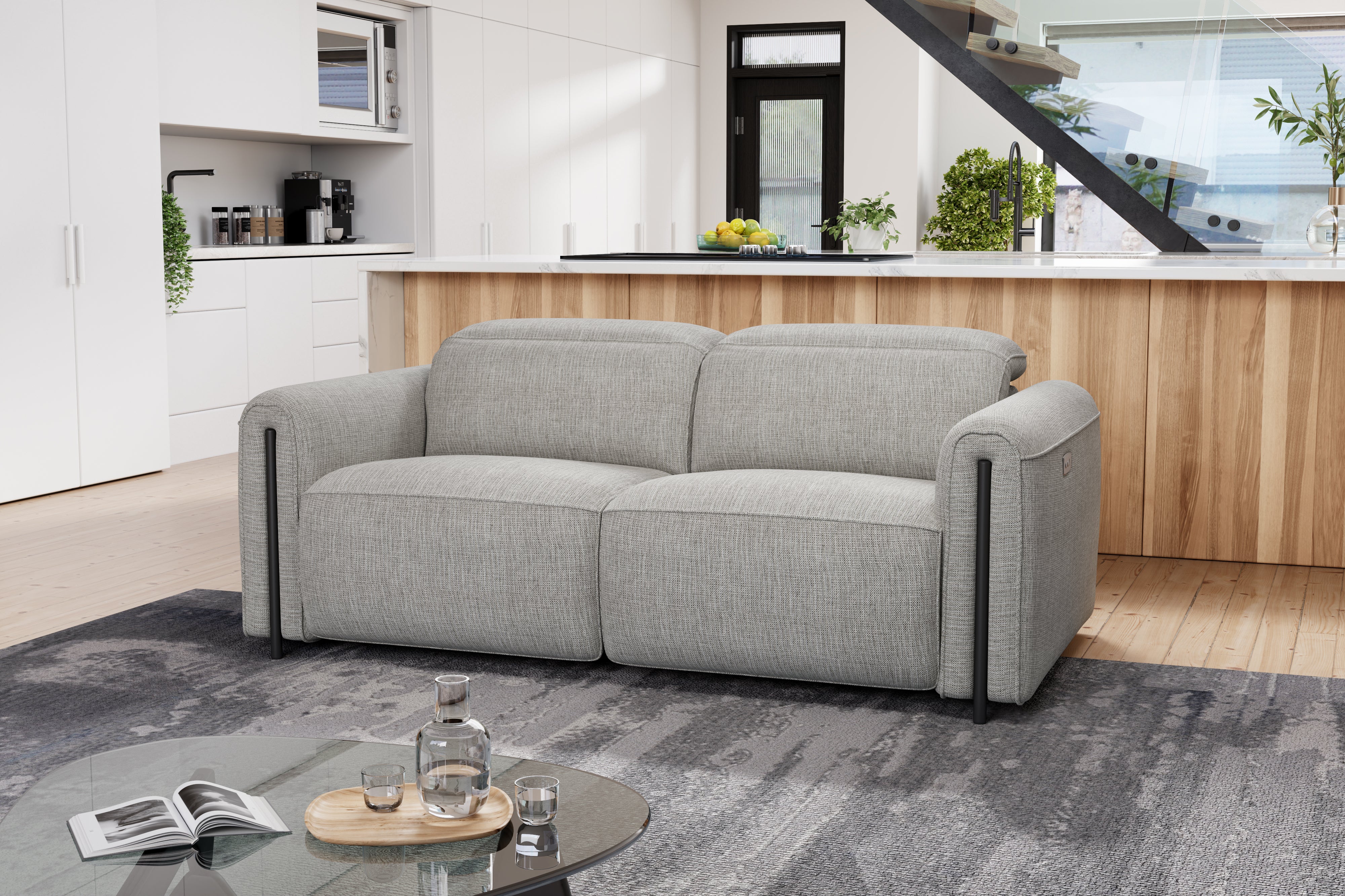 Octavia Fabric Dual Reclining Cloud Sofa