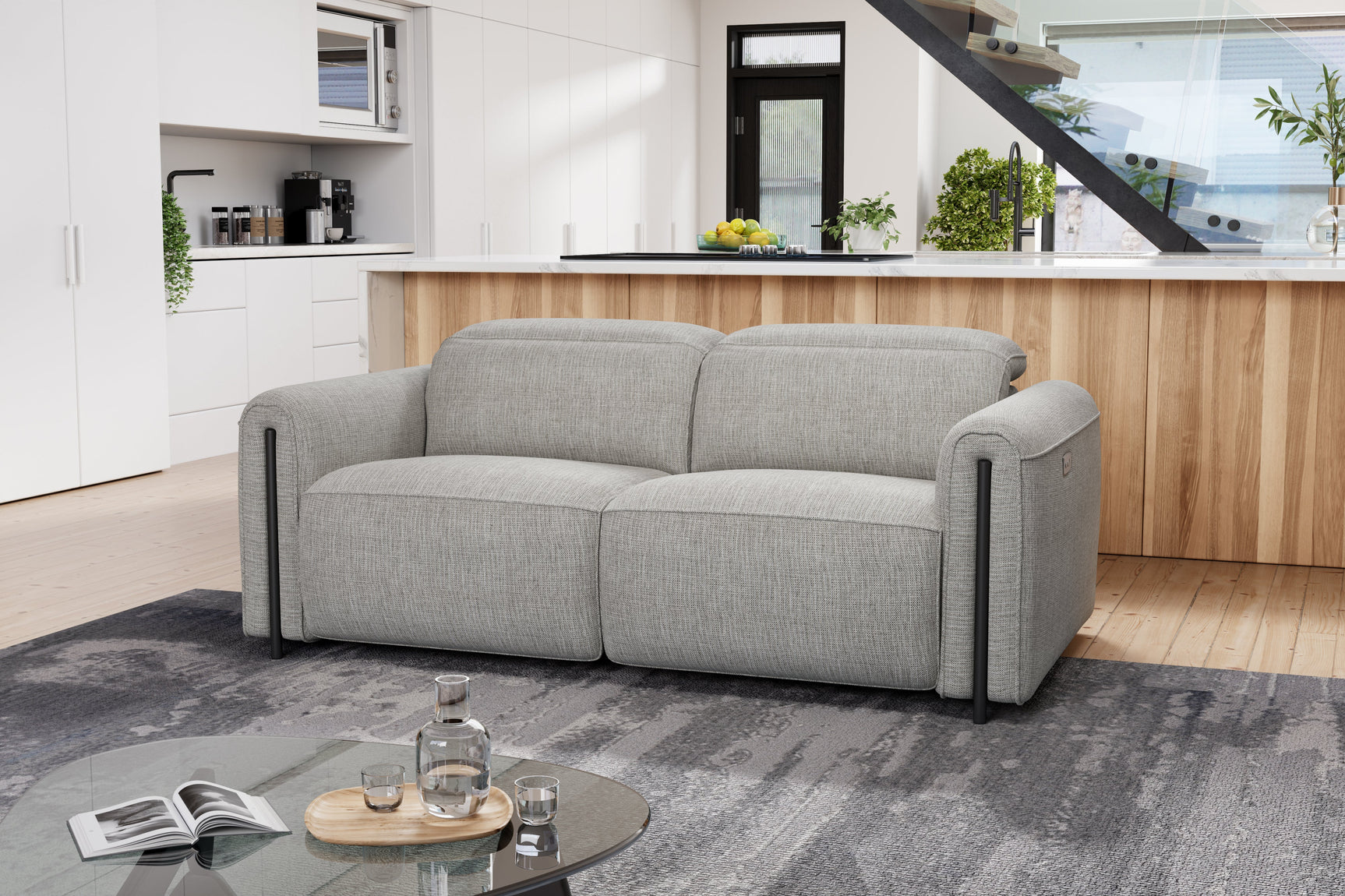 Octavia Fabric Dual Reclining Cloud Sofa