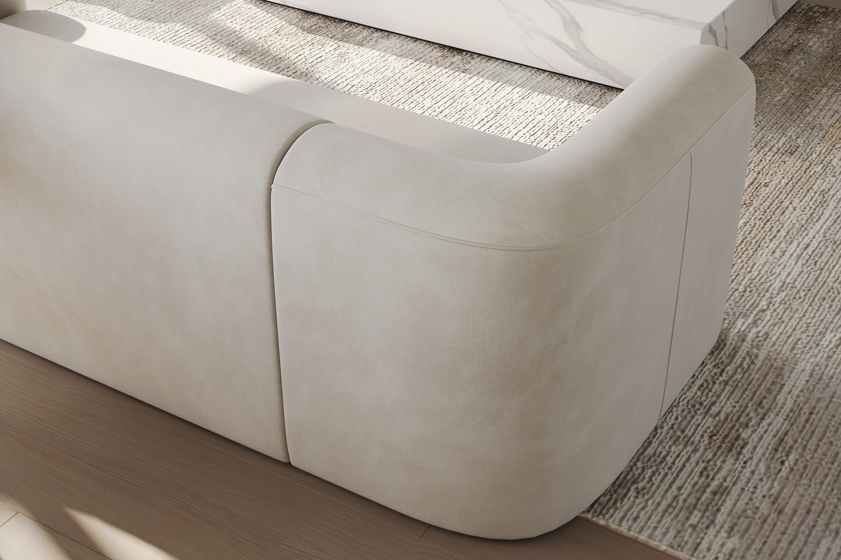 Jordyn Velvet Fabric Sofa