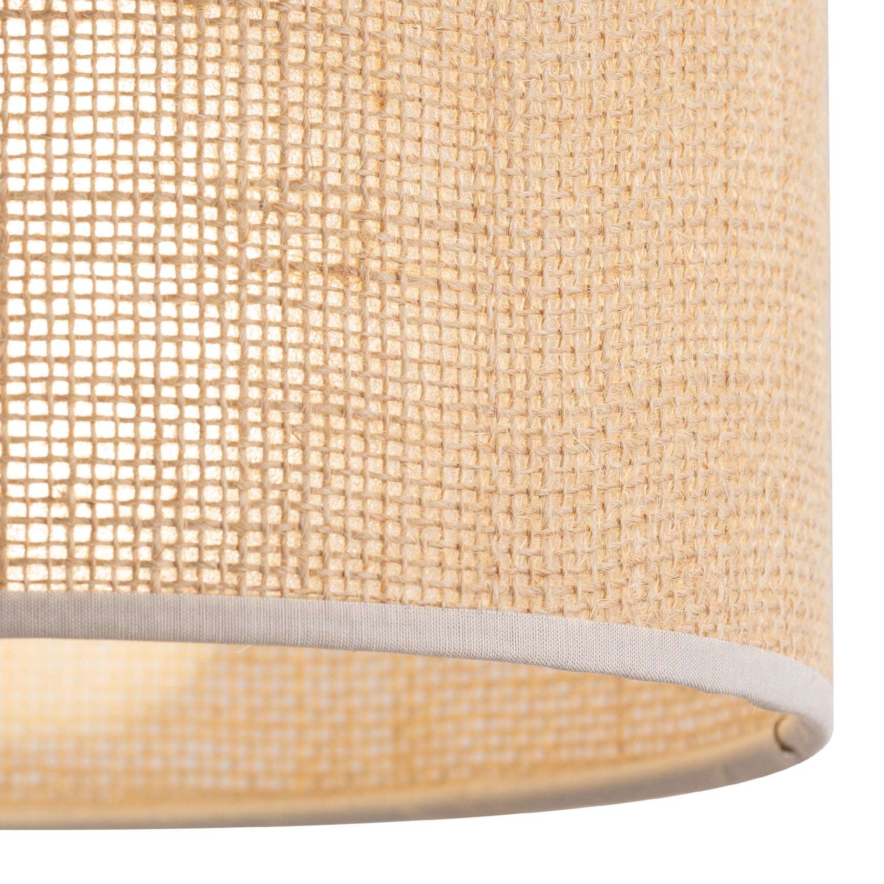 Jute Natural Fiber Scandinavian Pendant Ceiling Light for Kitchen Island, Dining Room & Warm Interior Lighting