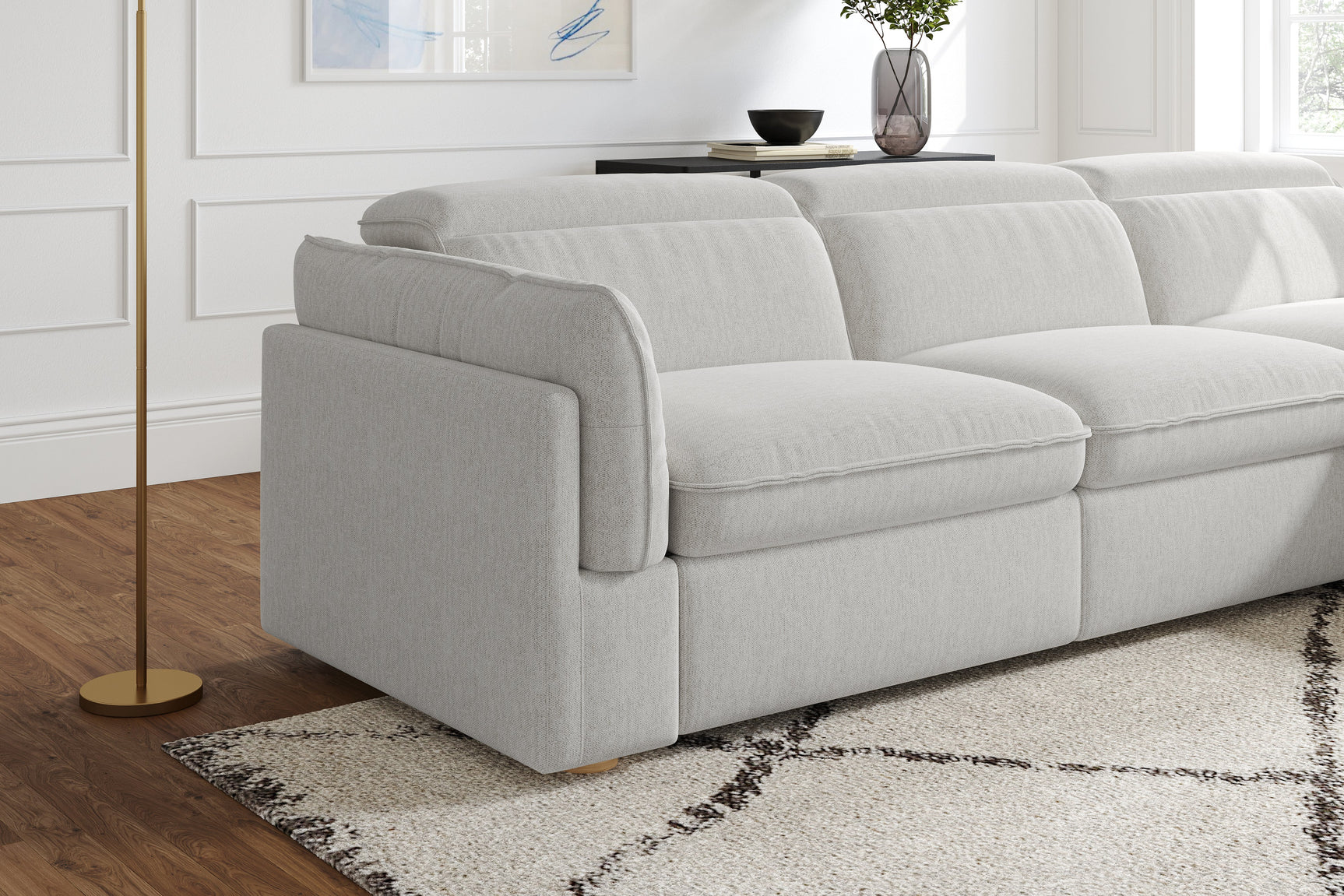 Fernanda Fabric Recliner Sectional Sofa